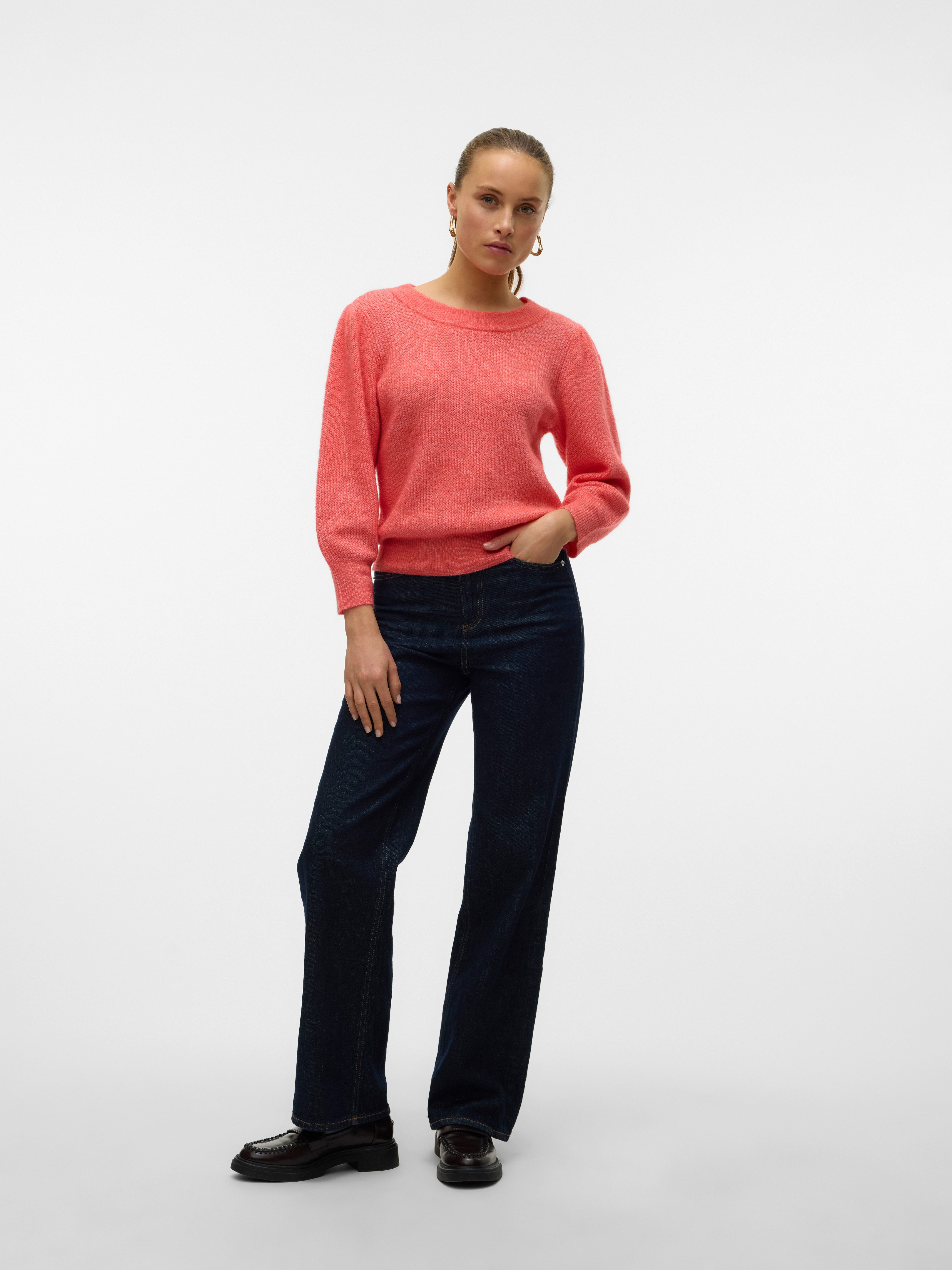 Vero Moda Trui met ronde hals VMVIGGA 3 4 RIB PULLOVER GA BOO REP