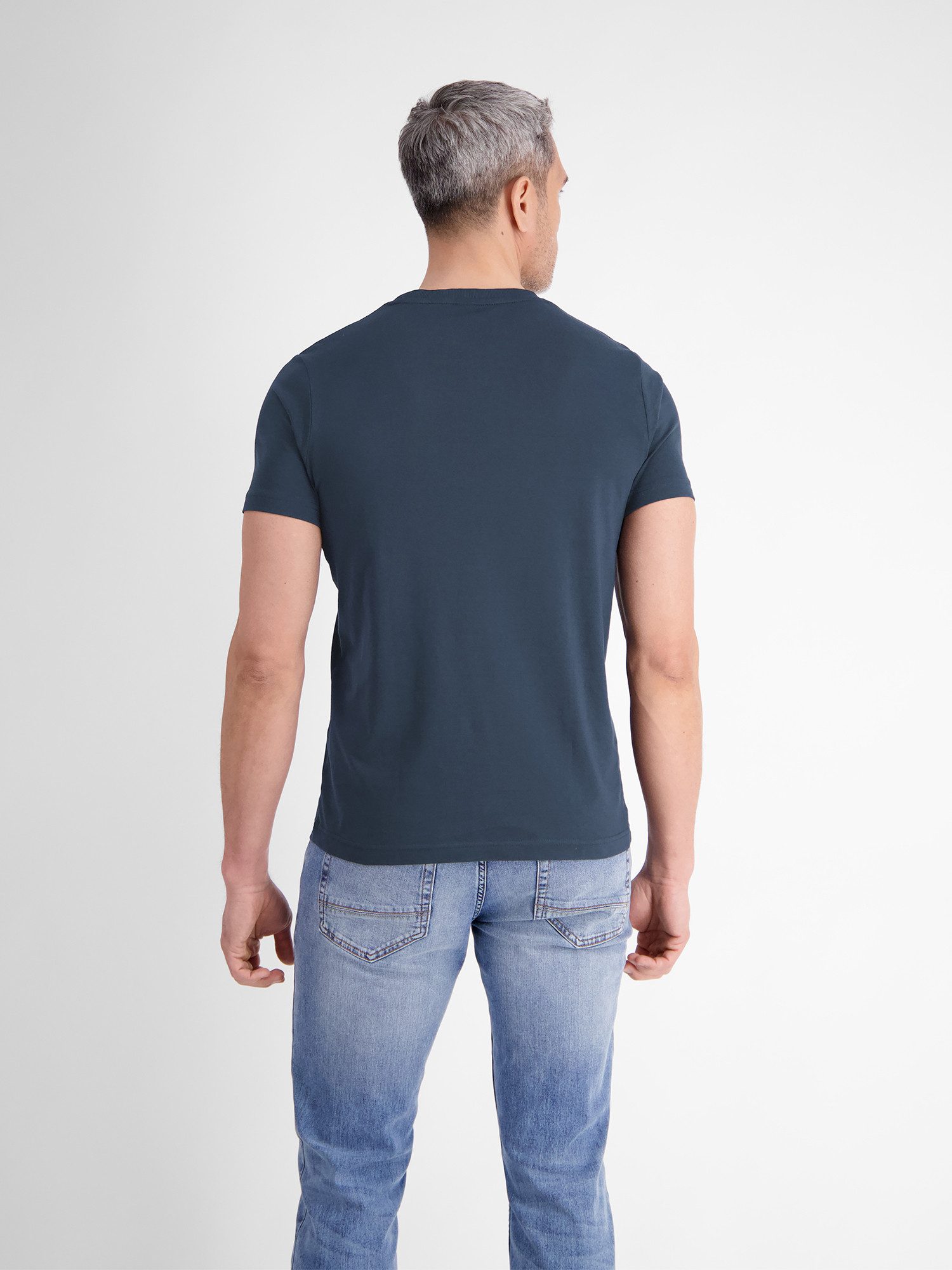 Lerros T-shirt LERROS effen T-shirt met print