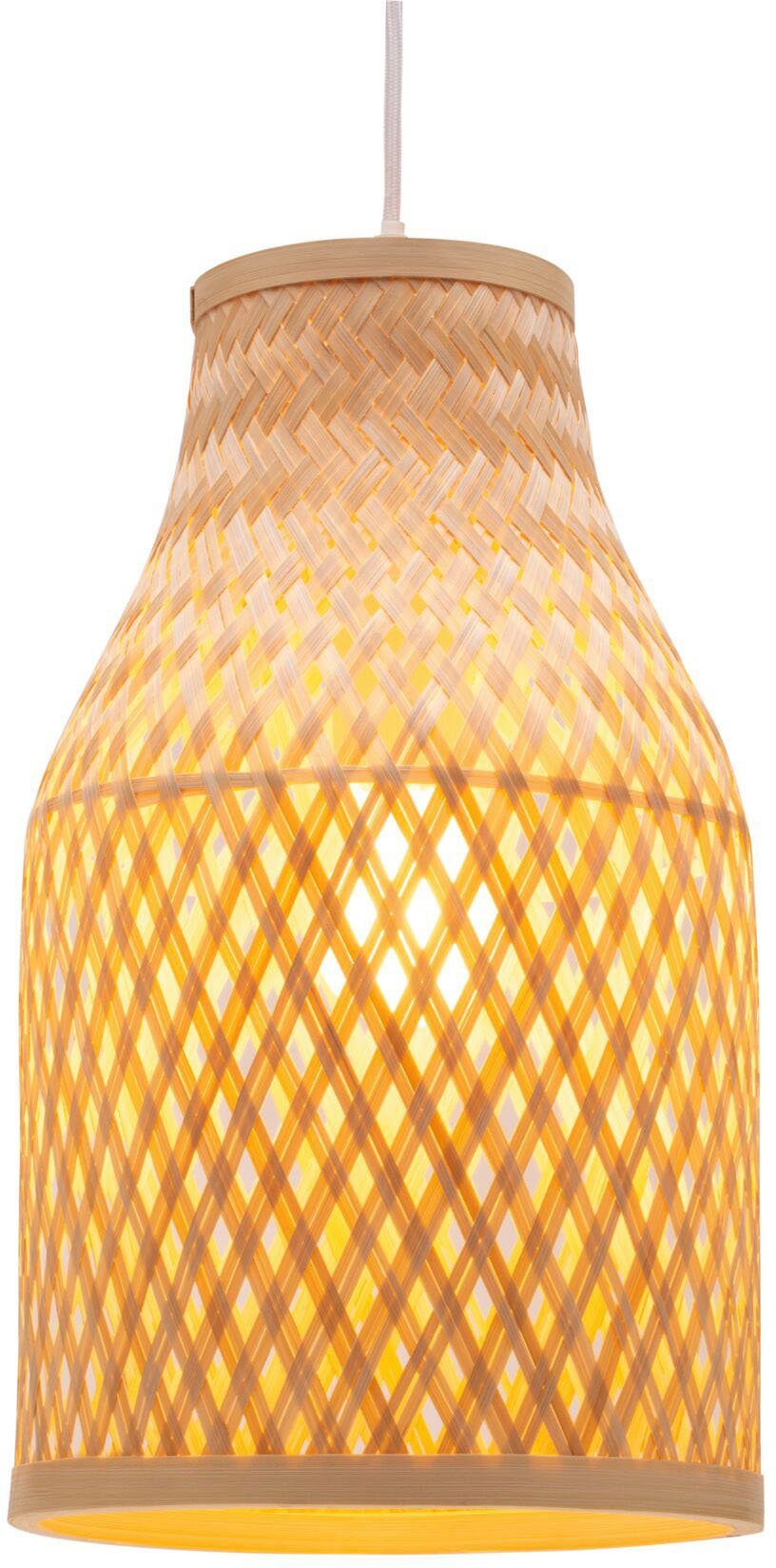 Pauleen Hanglamp Woody Romance max20W beige/wit 230V bamboe/metaal