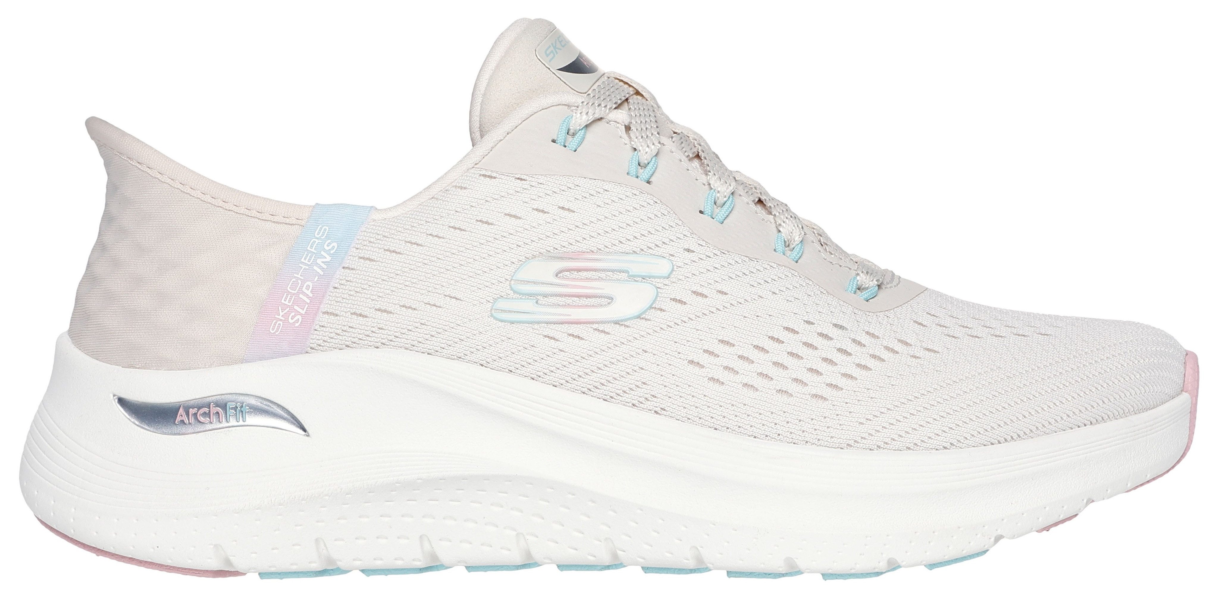 Skechers Slip-on sneakers ARCH FIT 2.0-EASY CHIC , instapschoen, vegan met elastische bungee veters