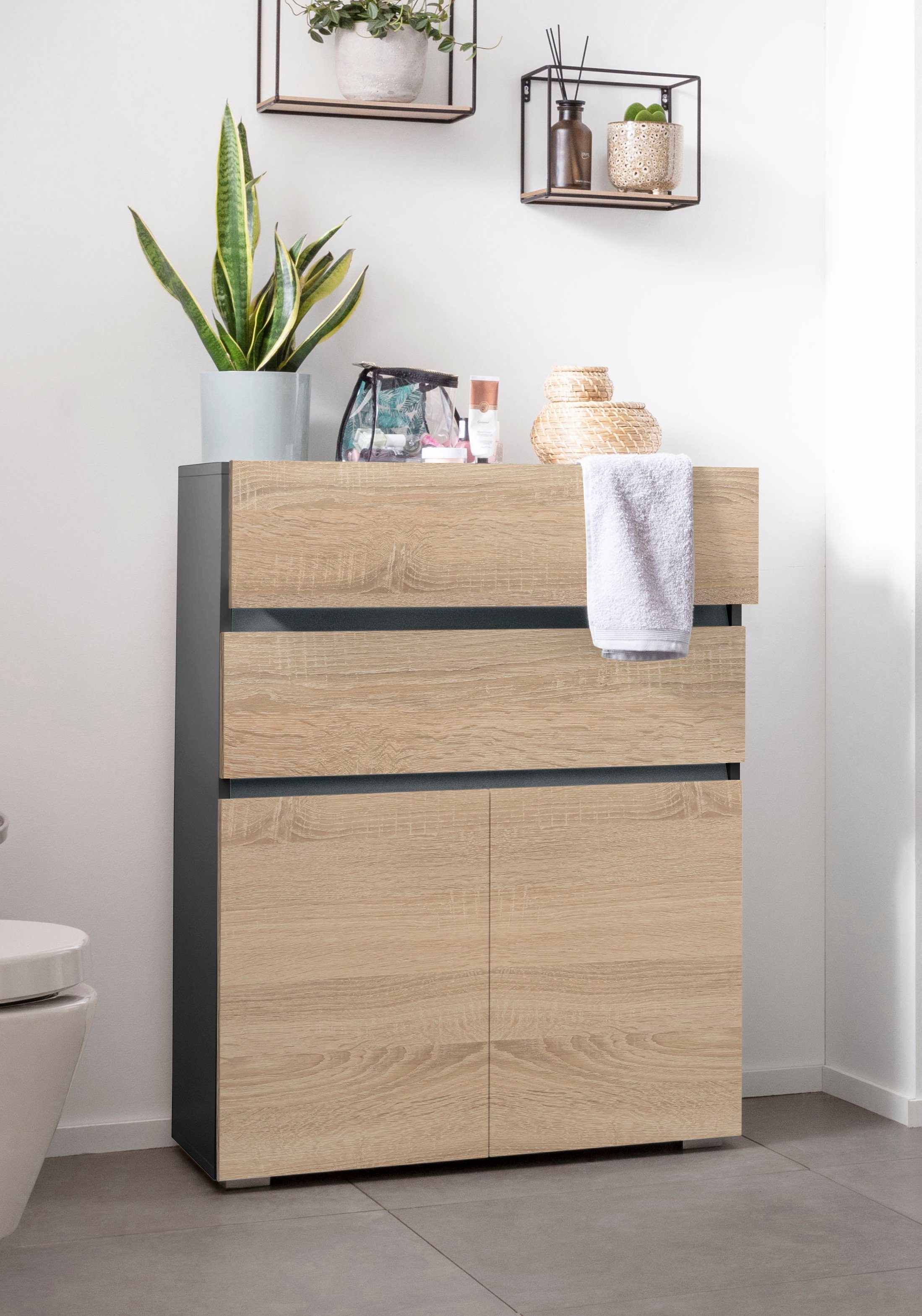 Home affaire Halfhoge kast Wisla Hoogte 98 cm, met deuren en lades