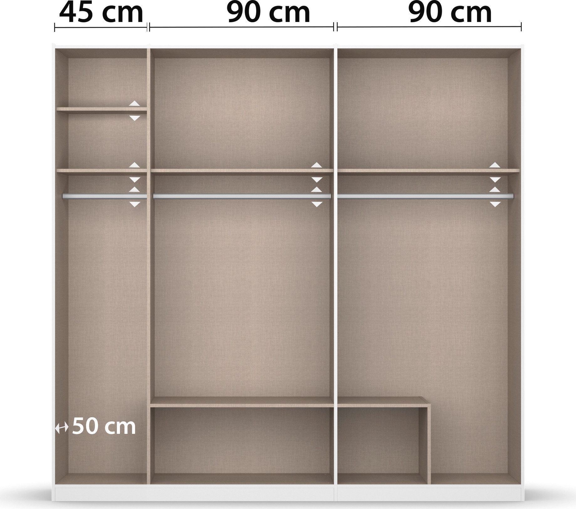 rauch Draaideurkast Kledingkast Kast Garderobe Slaapkamerkast DAVOA met contrasterende lades in eiken artisan made in germany