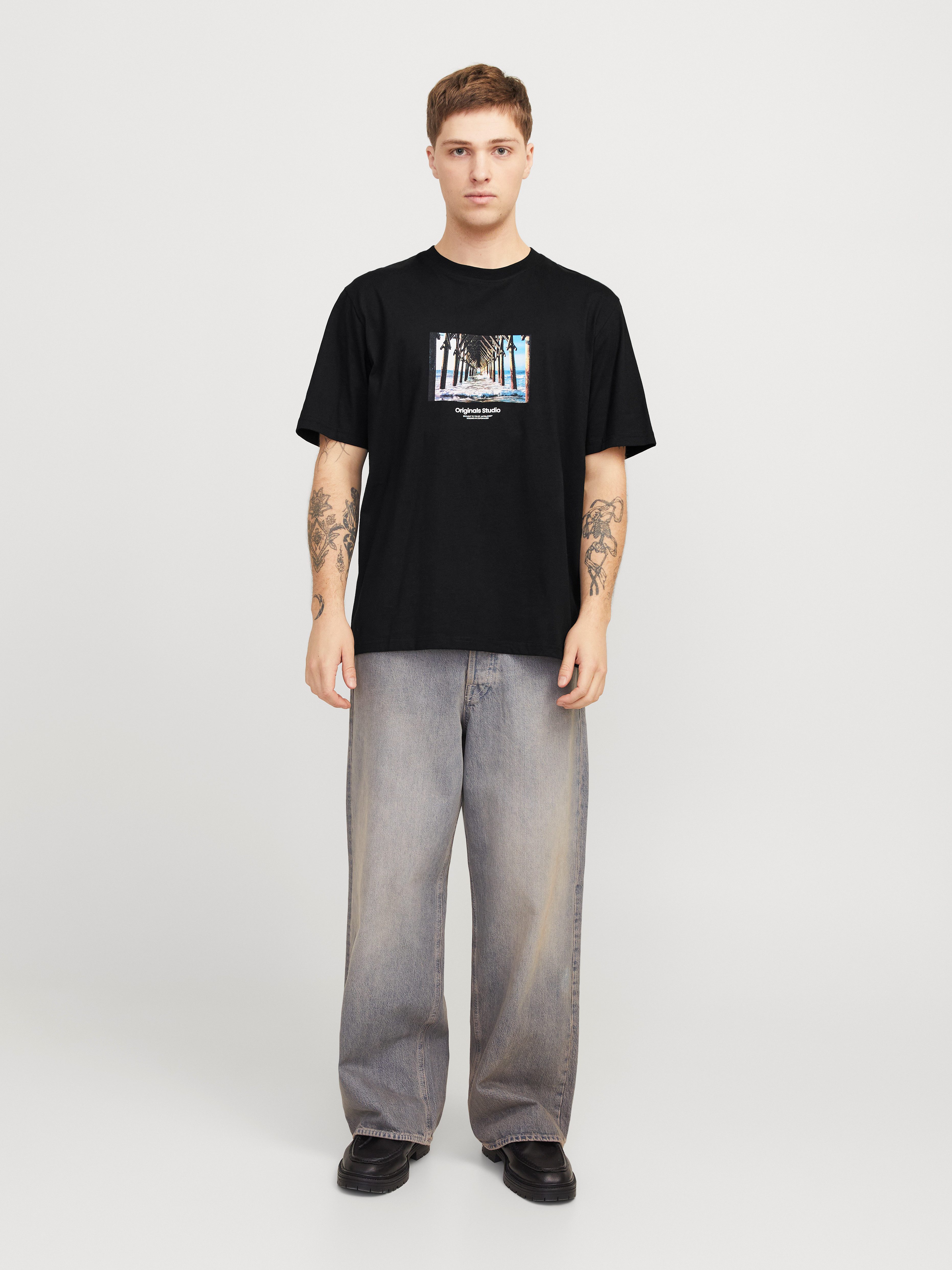 Jack & Jones Shirt met korte mouwen JORVESTERBRO PICTURE TEE SS CREW NECK SN