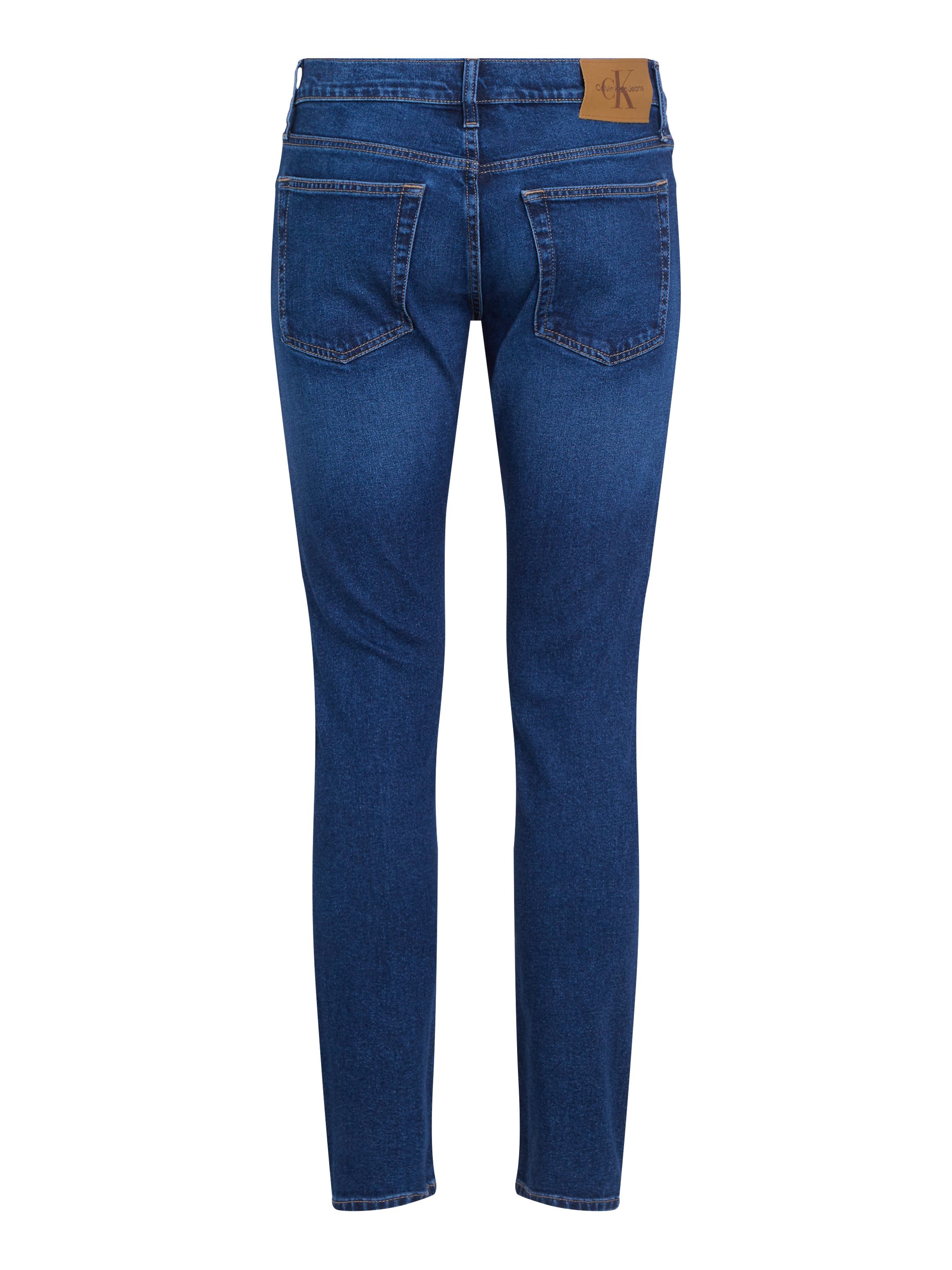 Calvin Klein Slim fit jeans SLIM Muntzakje, logo borduursel