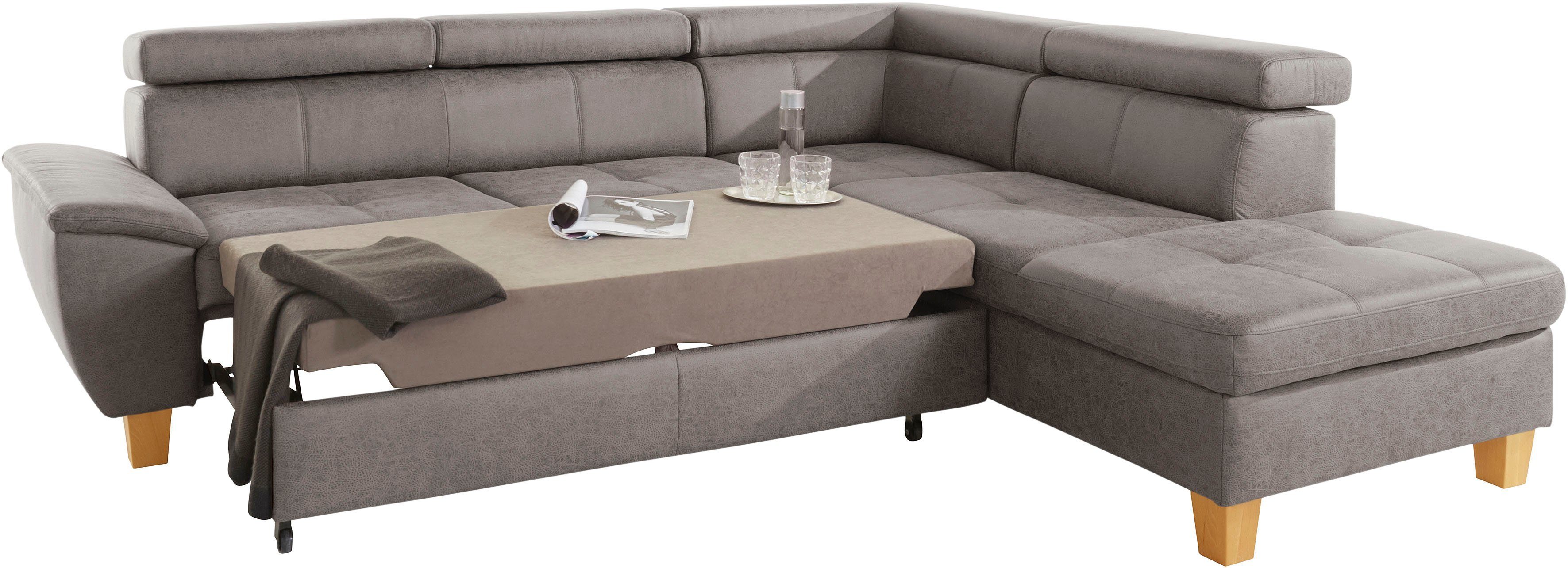 exxpo - sofa fashion Hoekbank Enya, uitgebreide afwerking, hoog zitcomfort, comfortabel, L-vorm