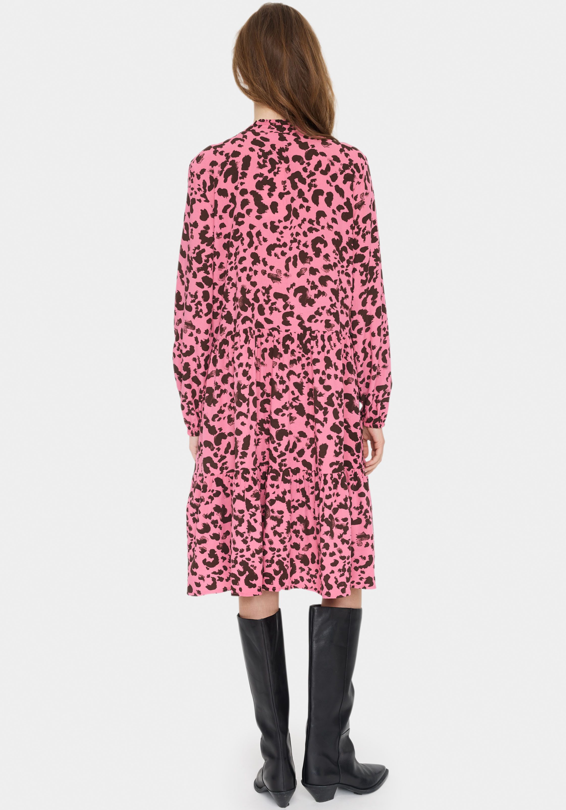 Saint Tropez Gedessineerde jurk EdaSZ LS Dress
