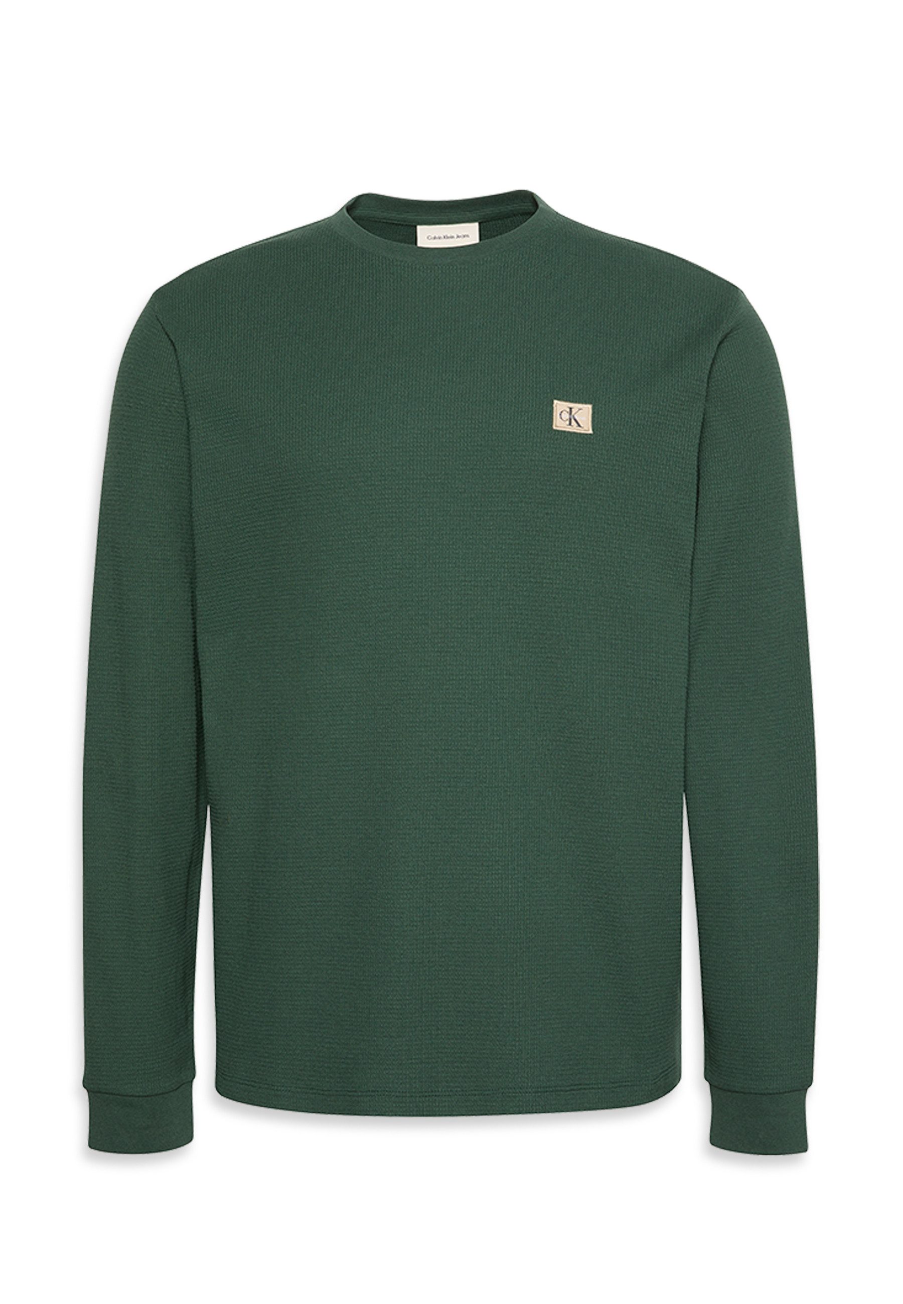Calvin Klein Shirt met lange mouwen LS WAFFLE BADGE CREWNK TEE