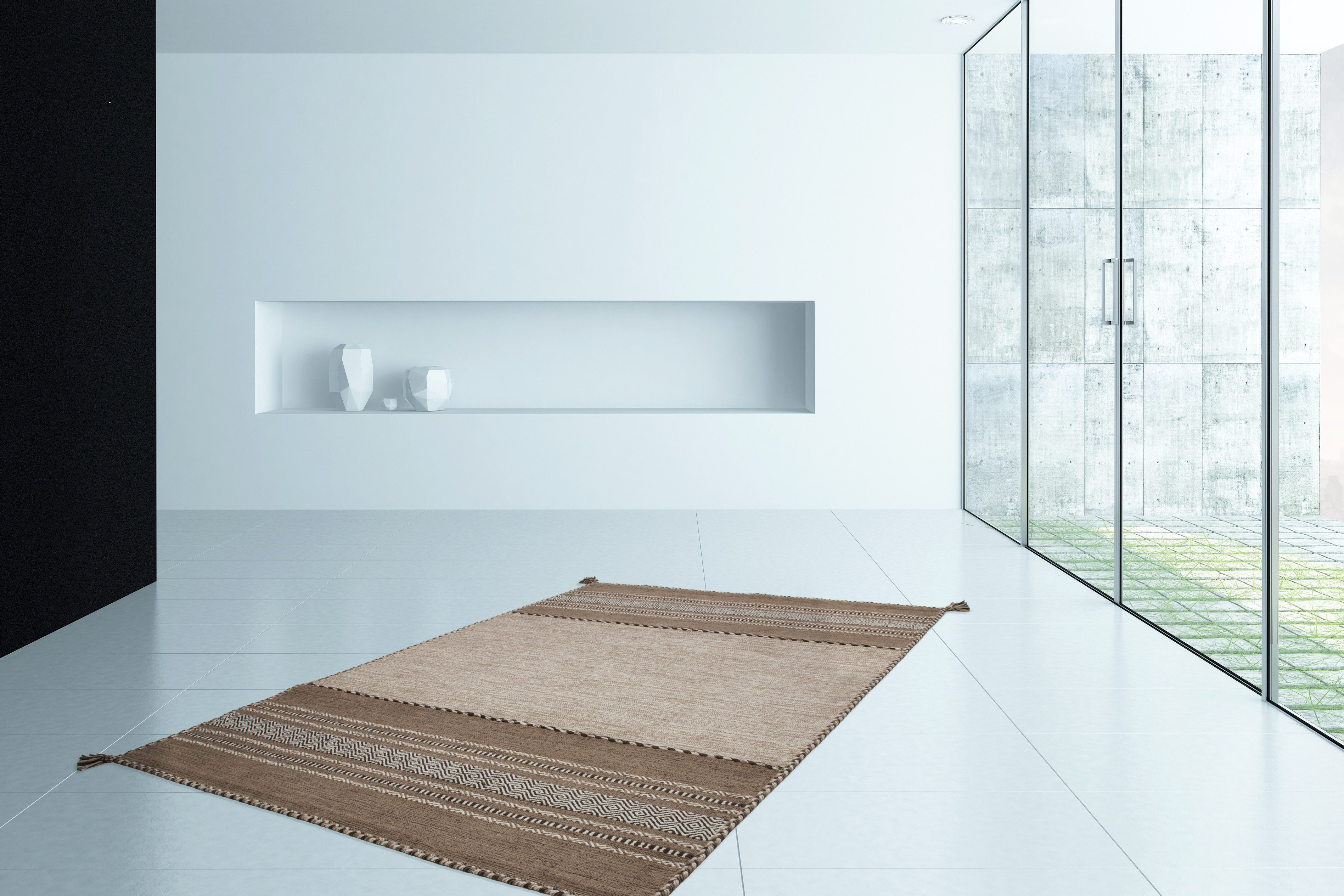 Kayoom Vloerkleed Alhambra 335 Machinaal geweven vlakke tapijt, 100% katoen, etno-ontwerp