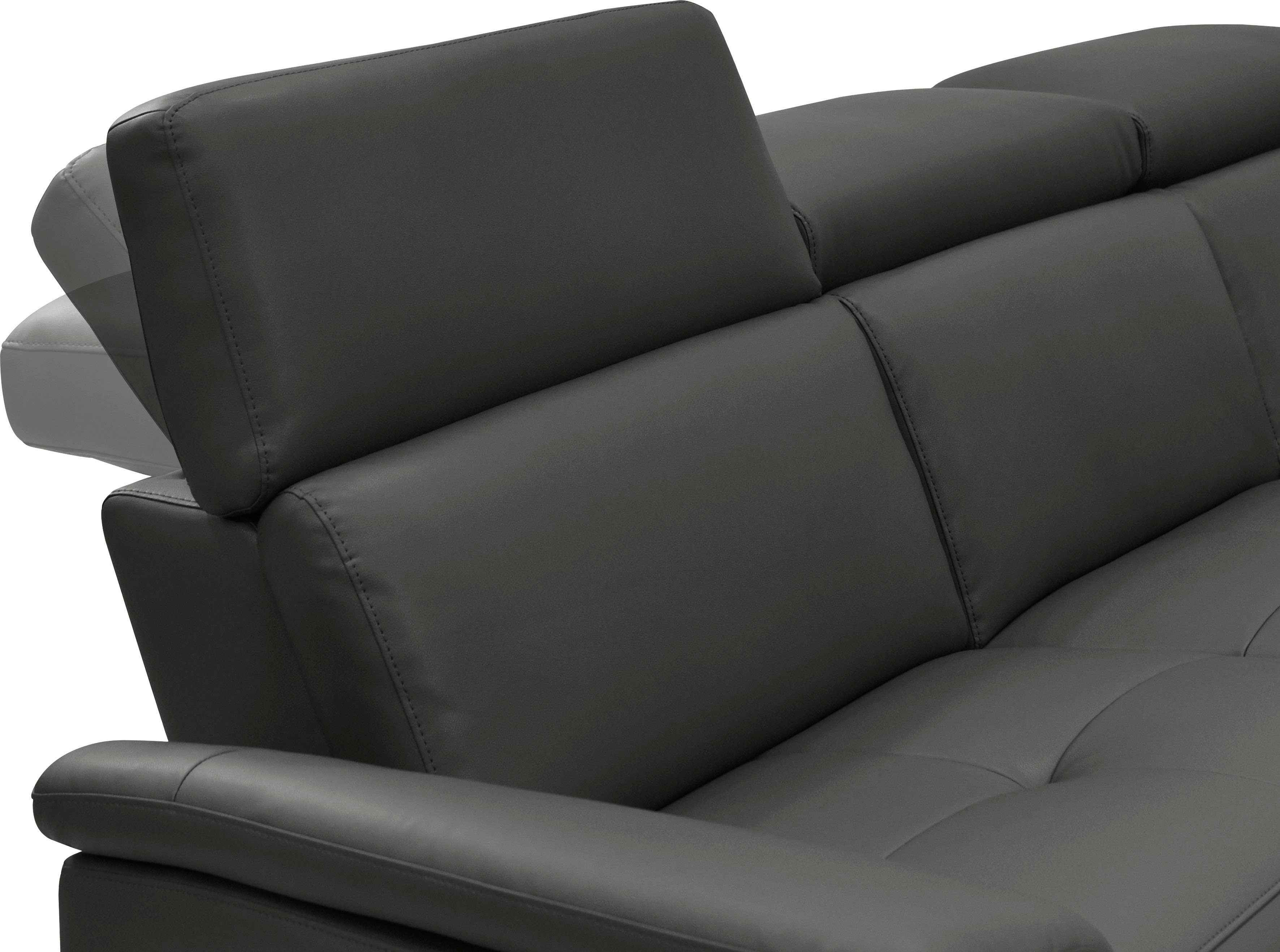 Places of Style 2-zitsbank Pareli 172 cm, handmatige en elektrische relaxfunctie USB, hoofdsteunverstelling, LED, in echt leer, kunstleer, web