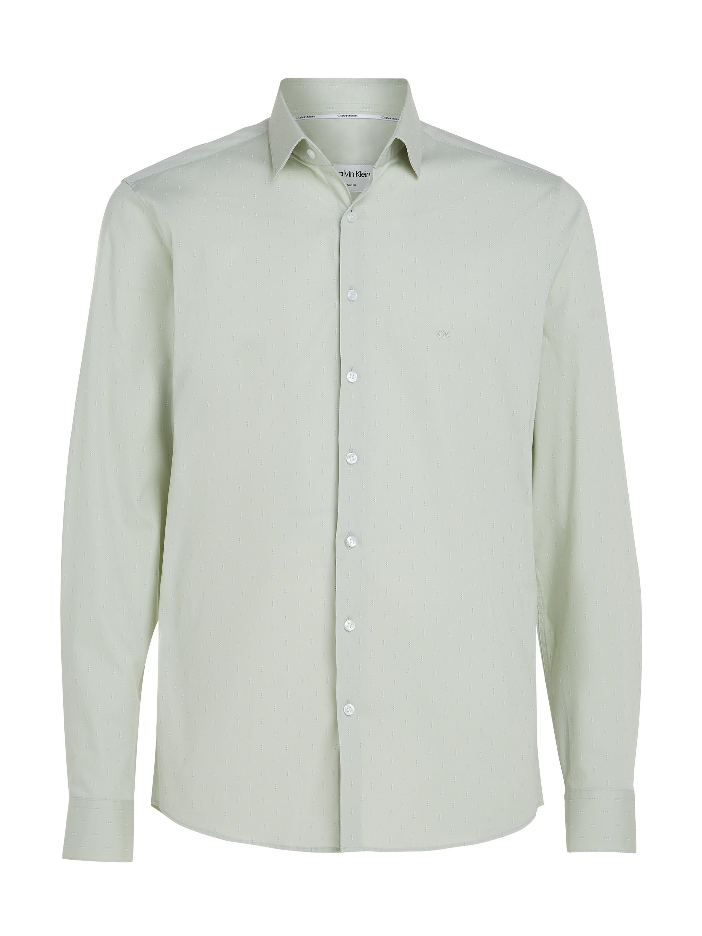 Calvin Klein Overhemd met lange mouwen POPLIN LEAF PRINT SLIM SHIRT