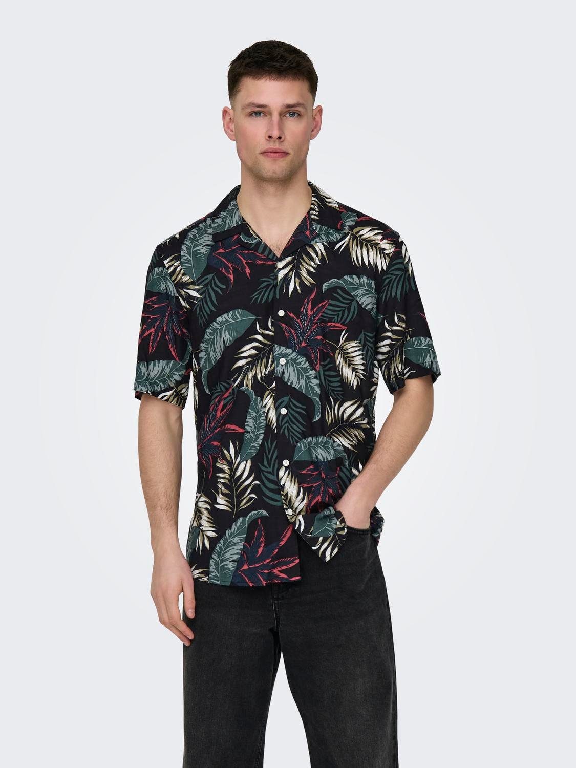 ONLY & SONS Hawaï-overhemd ONSWAYNE LIFE AOP SS VISCOSE SHIRT NOOS