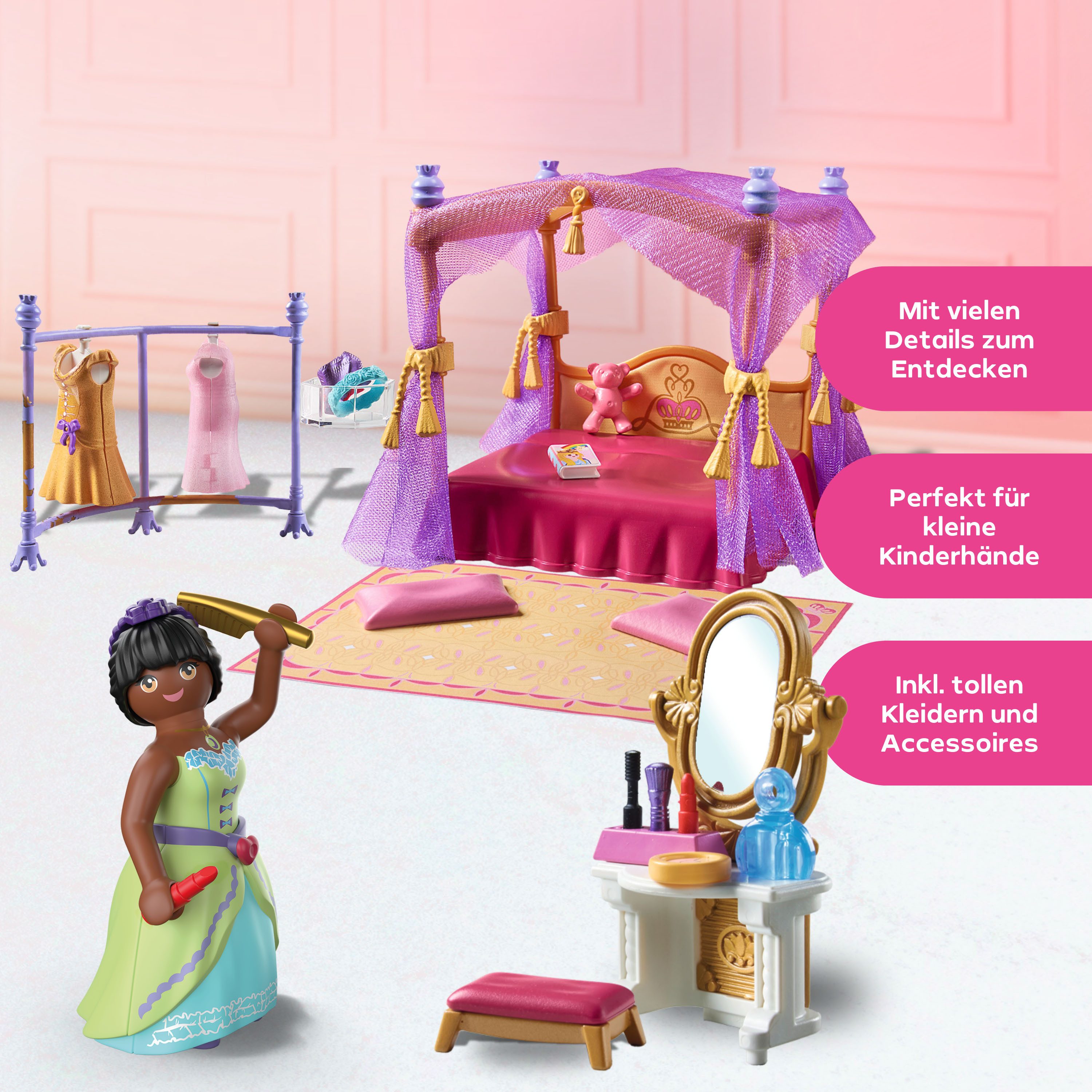 Playmobil® Constructie-speelset Prinzessinnen-Schlafzimmer mit Ankleide (71847), Princess Magic (57-delig)