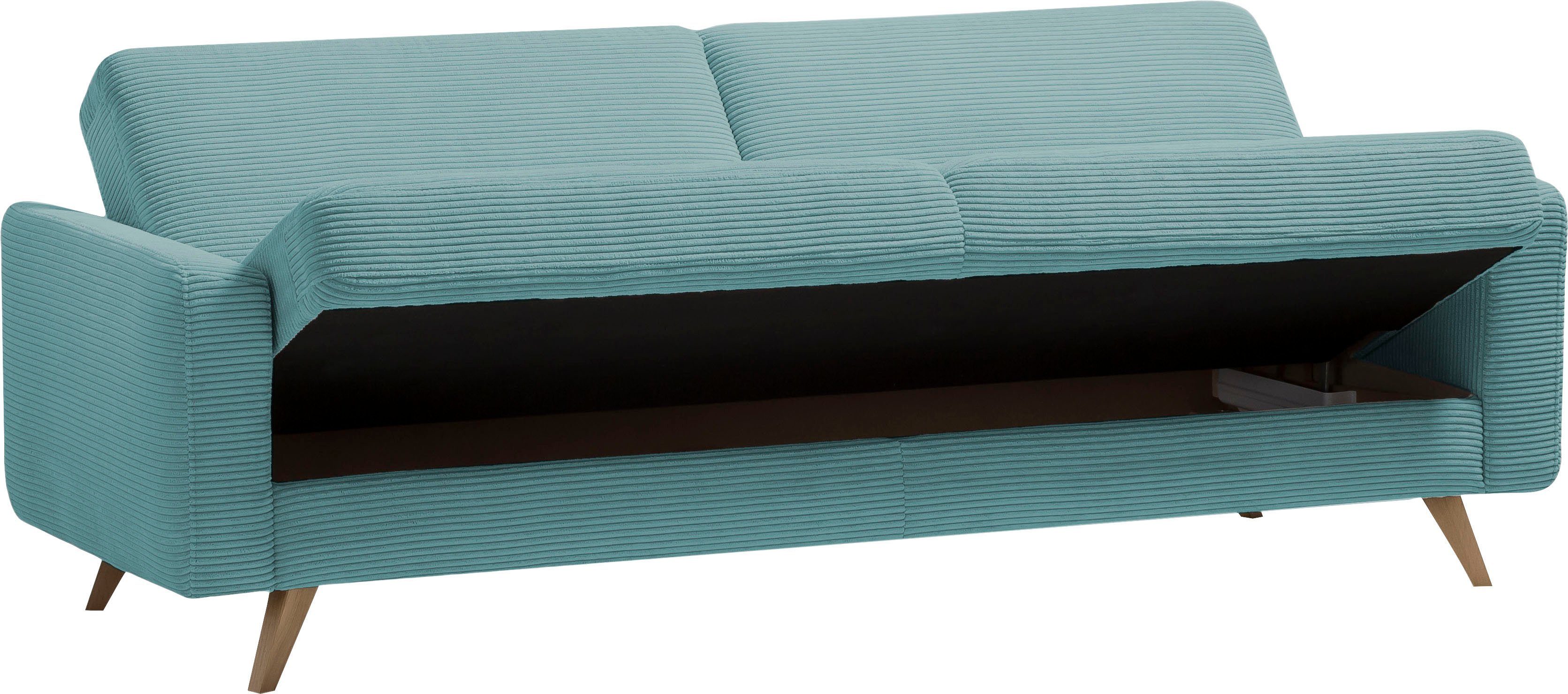 exxpo - sofa fashion 3-zitsbank Samso, elegant en comfortabel, actuele cord bekleding, kantelbank