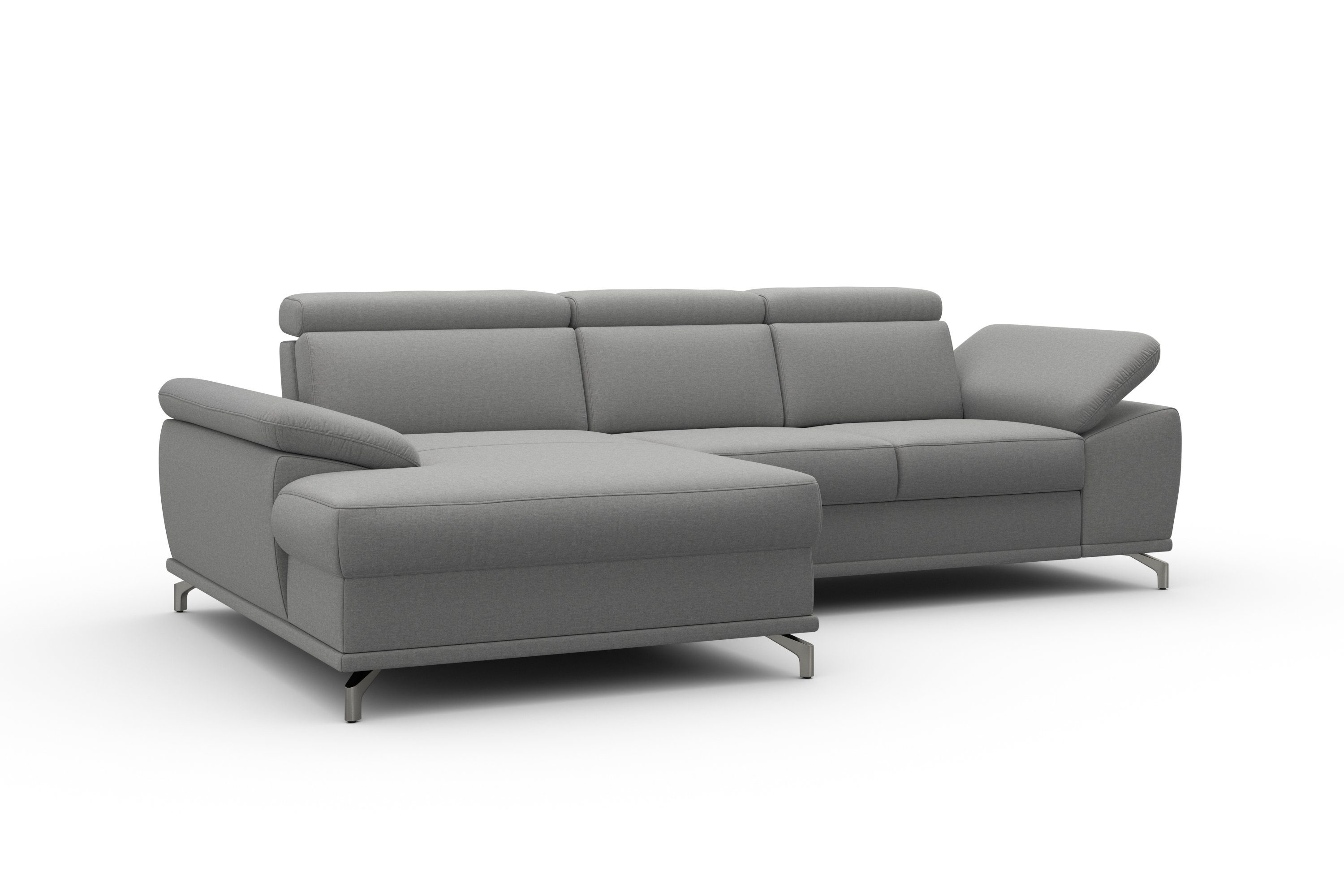 sit&more Hoekbank Cabrio L-vorm, met zitdiepteverstelling, arm- en hoofdsteunverstelling
