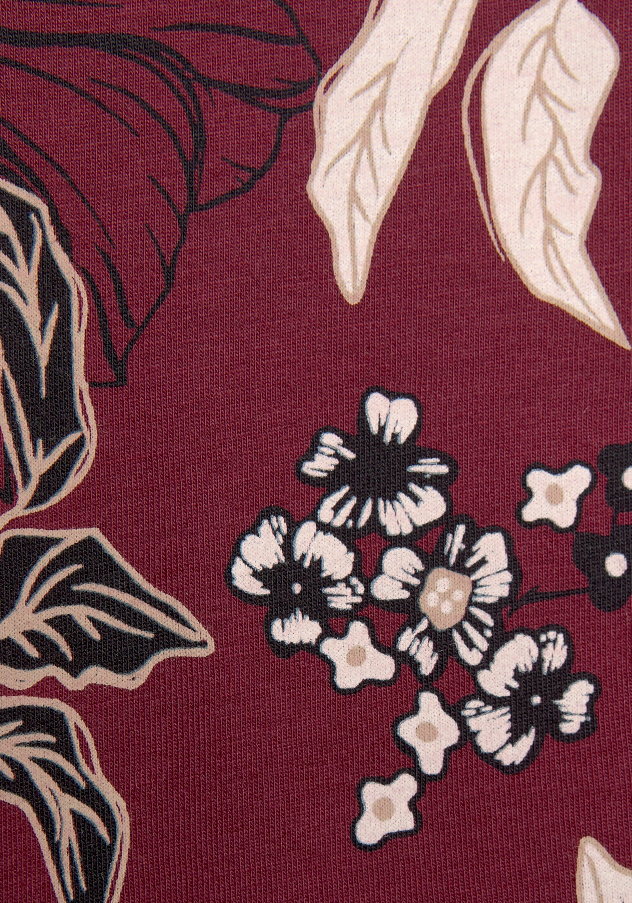 s.Oliver RED LABEL Beachwear Nachthemd bloemdessin met halve mouwen