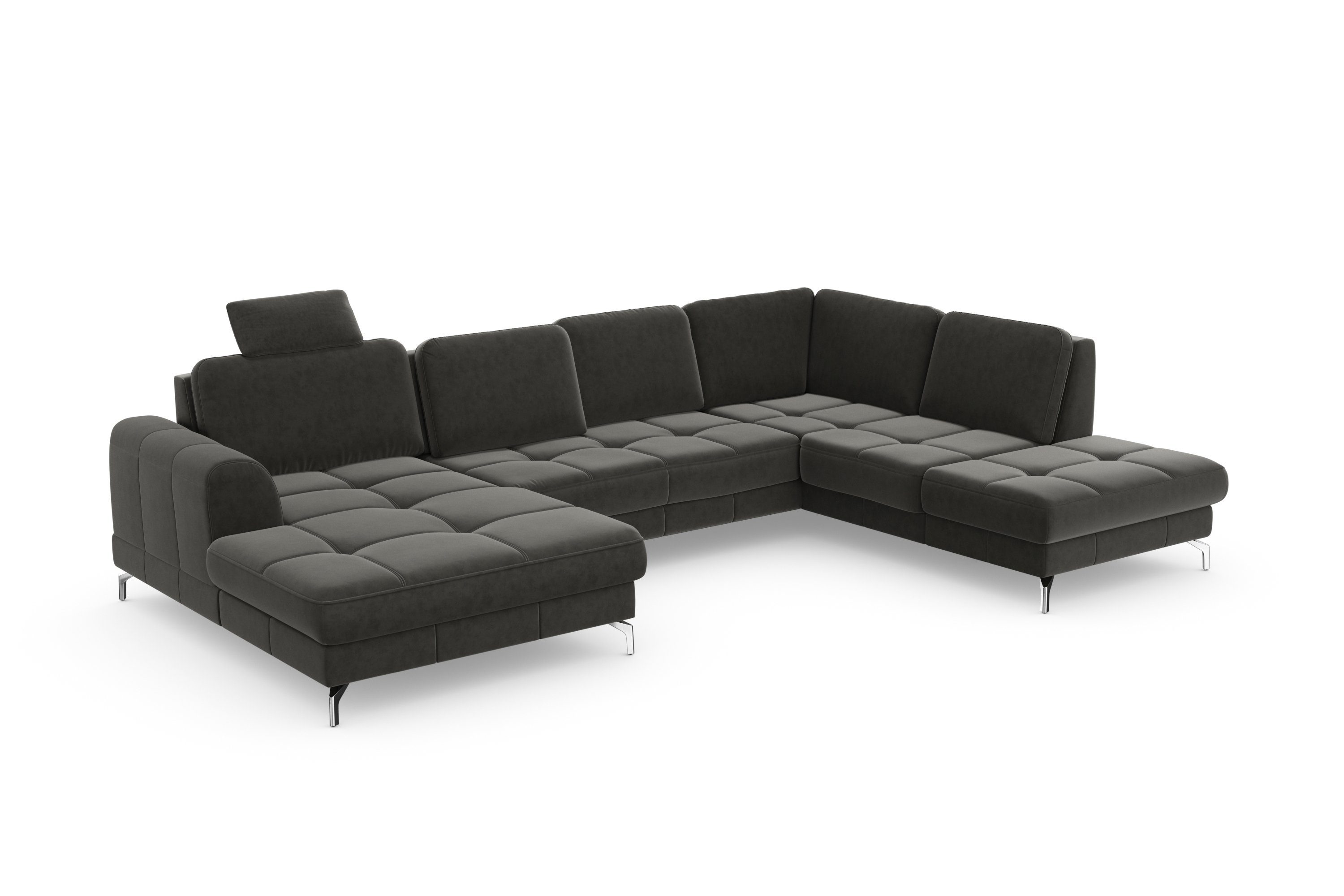 sit&more Zithoek Bendigo U-vorm inclusief zitdiepteverstelling, bodemvrijheid 12 cm, in 2 pootkleuren