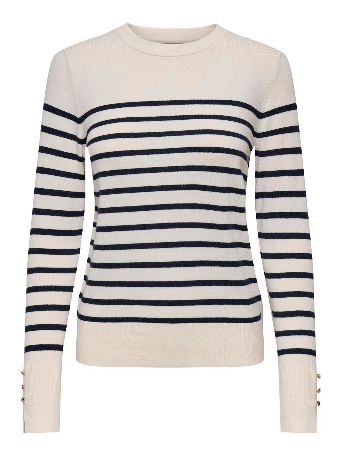 JDY Trui met ronde hals MALOU L S ON BUTTON PULLOVER KNT NOOS