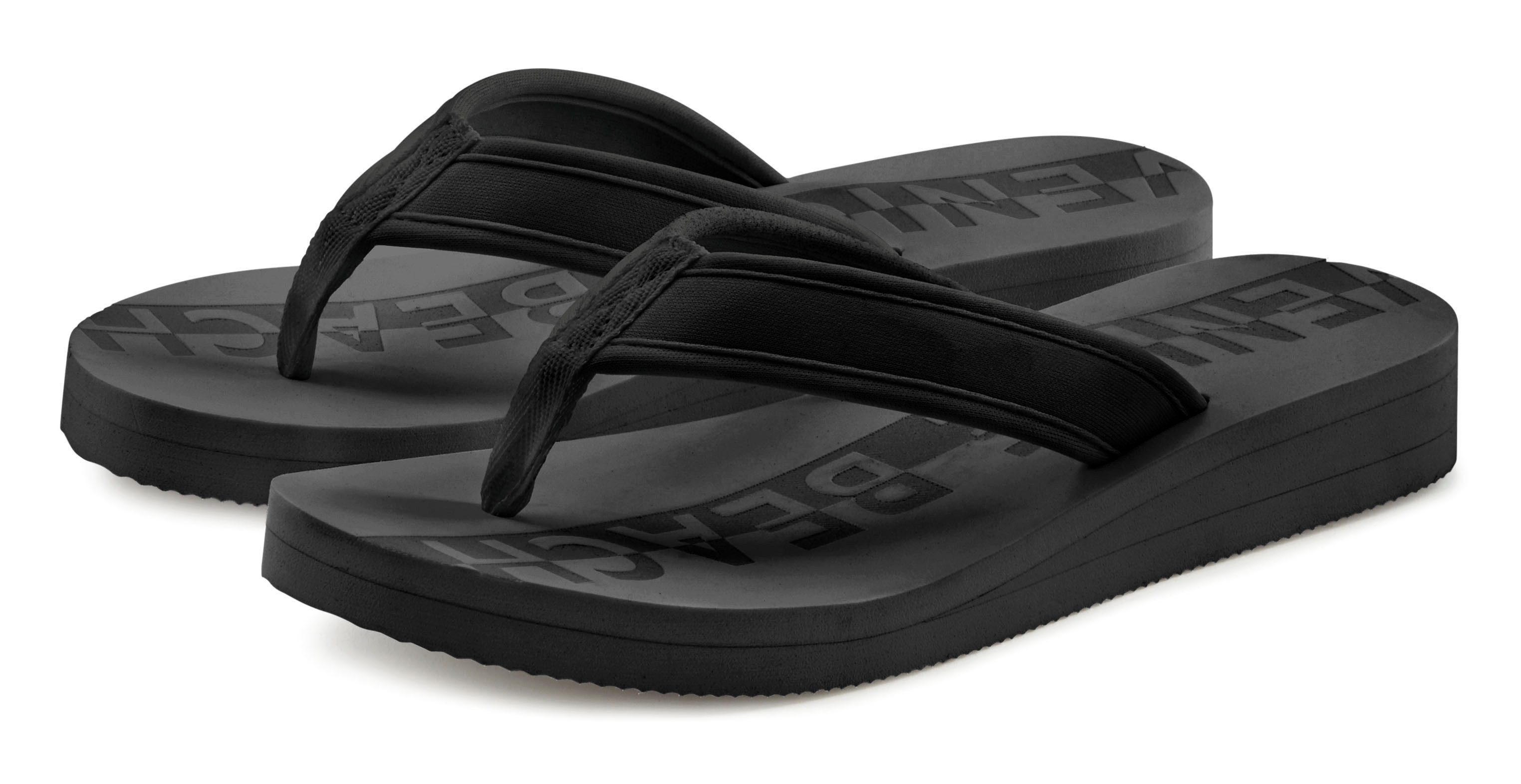 Venice Beach Badslippers Tenenverdeler, badschoen, sandaal, slipper VEGAN dames teenslippers maat 43 EU zwart