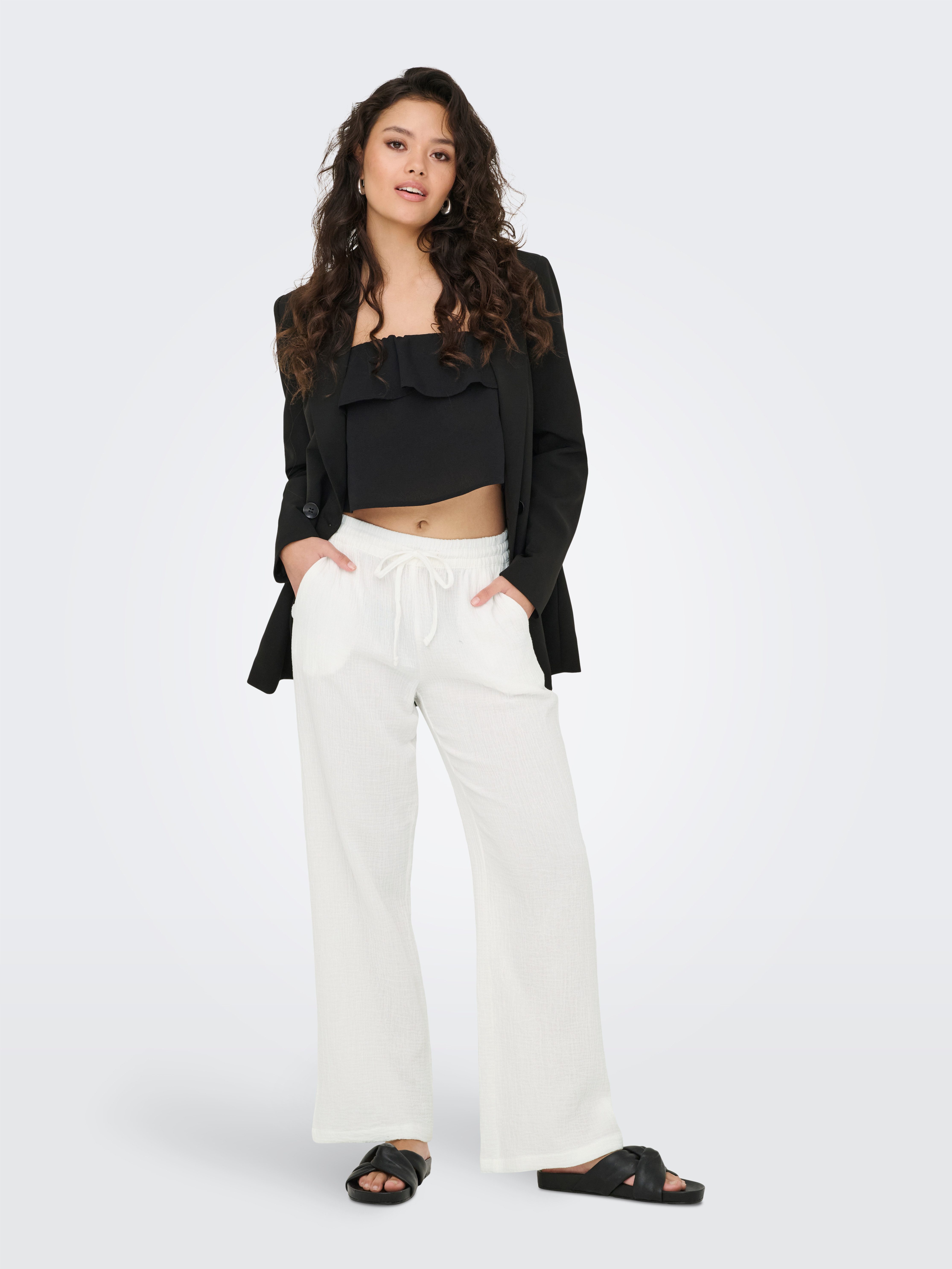 JDY Comfortbroek JDYTHEIS LIFE WIDE PANT WVN NOOS