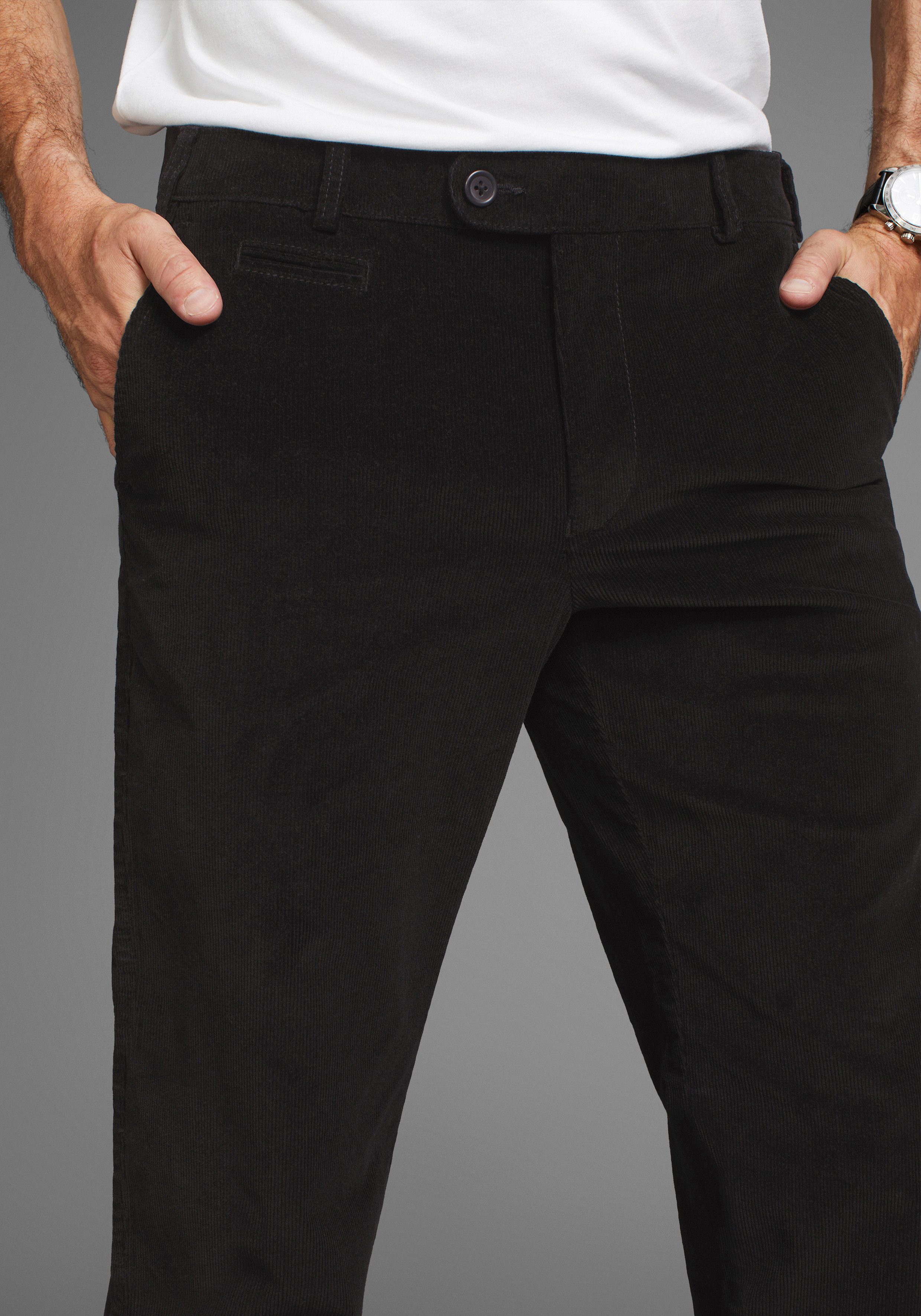 Man's World Broek met elastische band Van cord met stretchband
