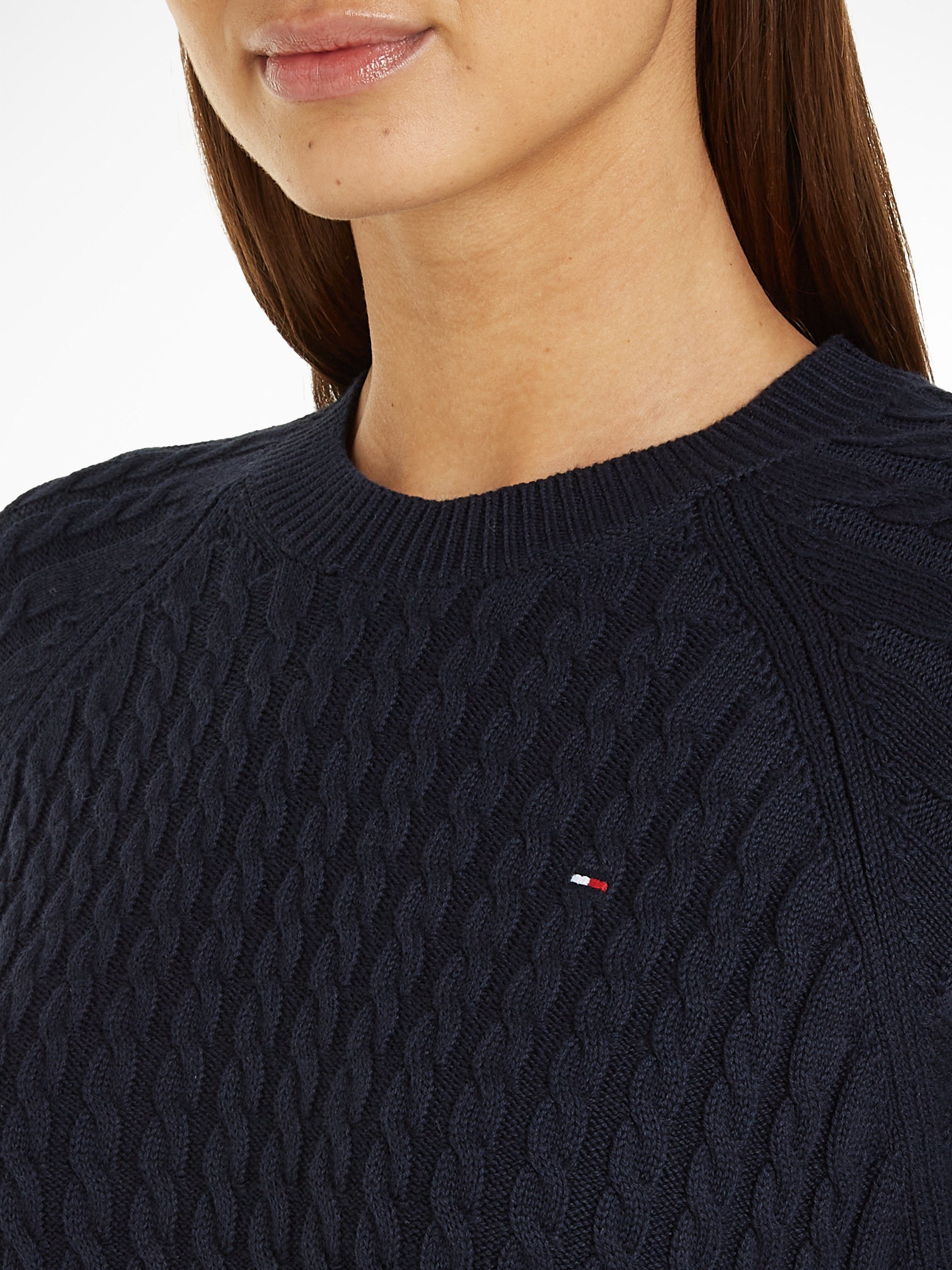 Tommy Hilfiger Trui met ronde hals CO CABLE C-NK SWEATER