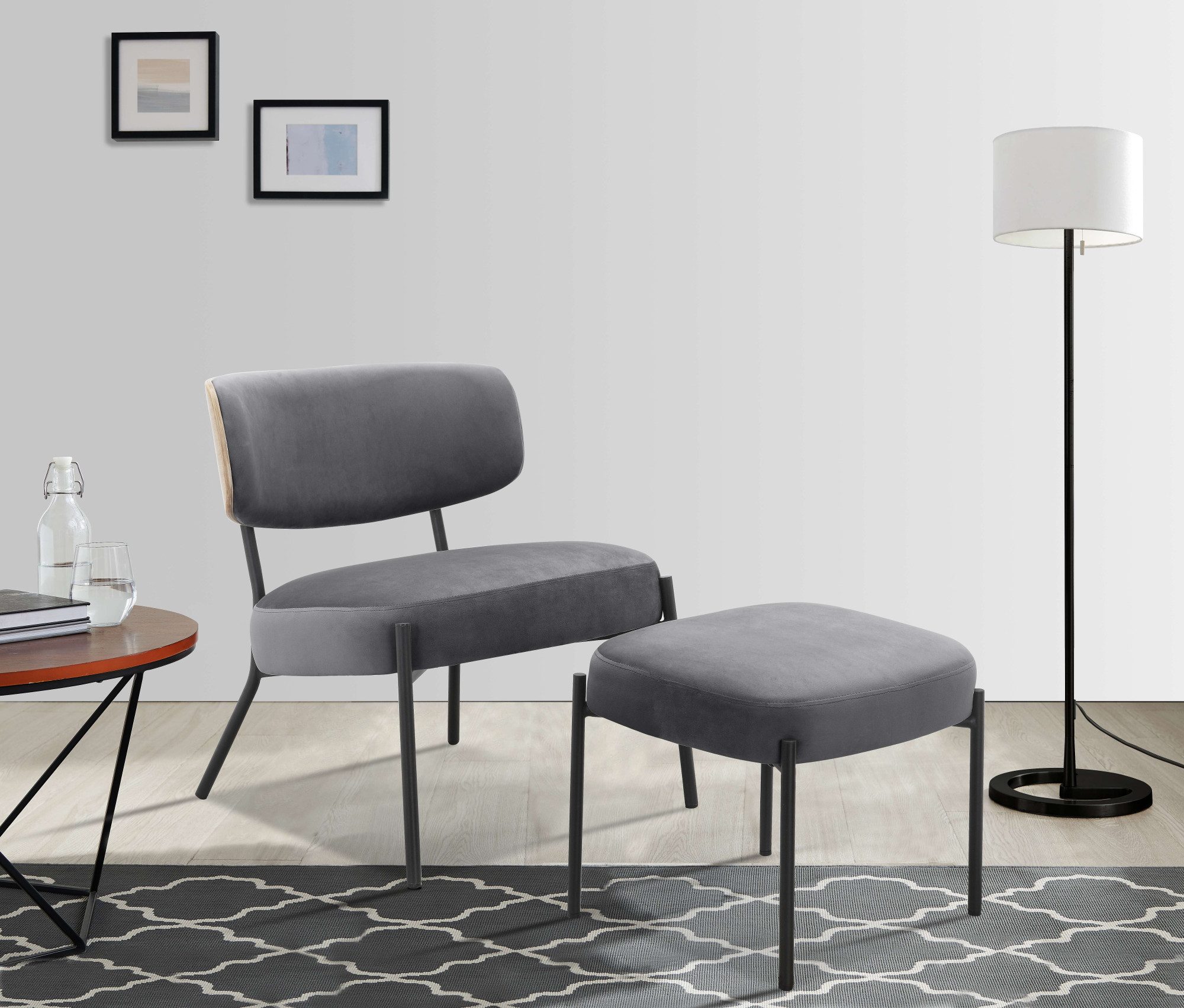 andas Loungestoel Lovberg in Cord en Easycare-bekleding