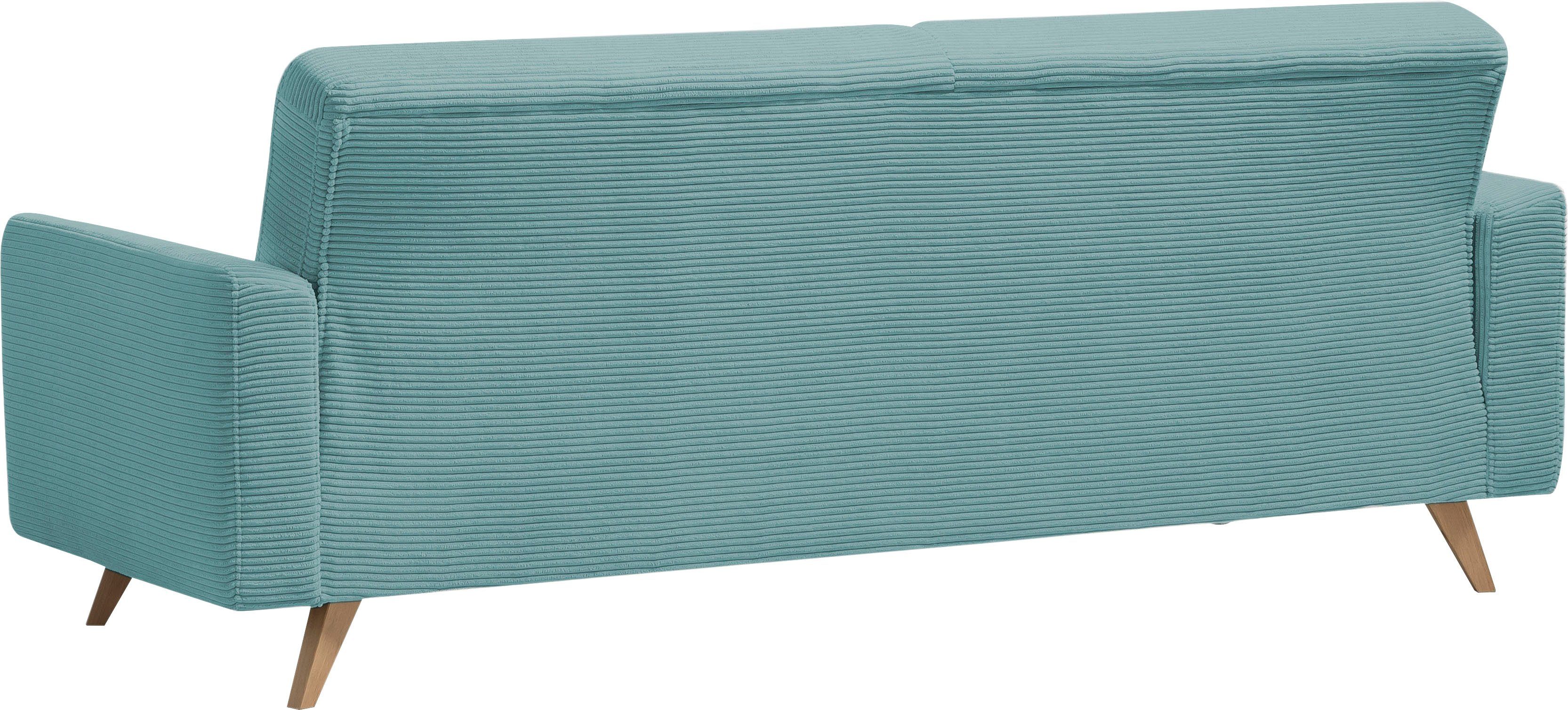 exxpo - sofa fashion 3-zitsbank Samso, elegant en comfortabel, actuele cord bekleding, kantelbank