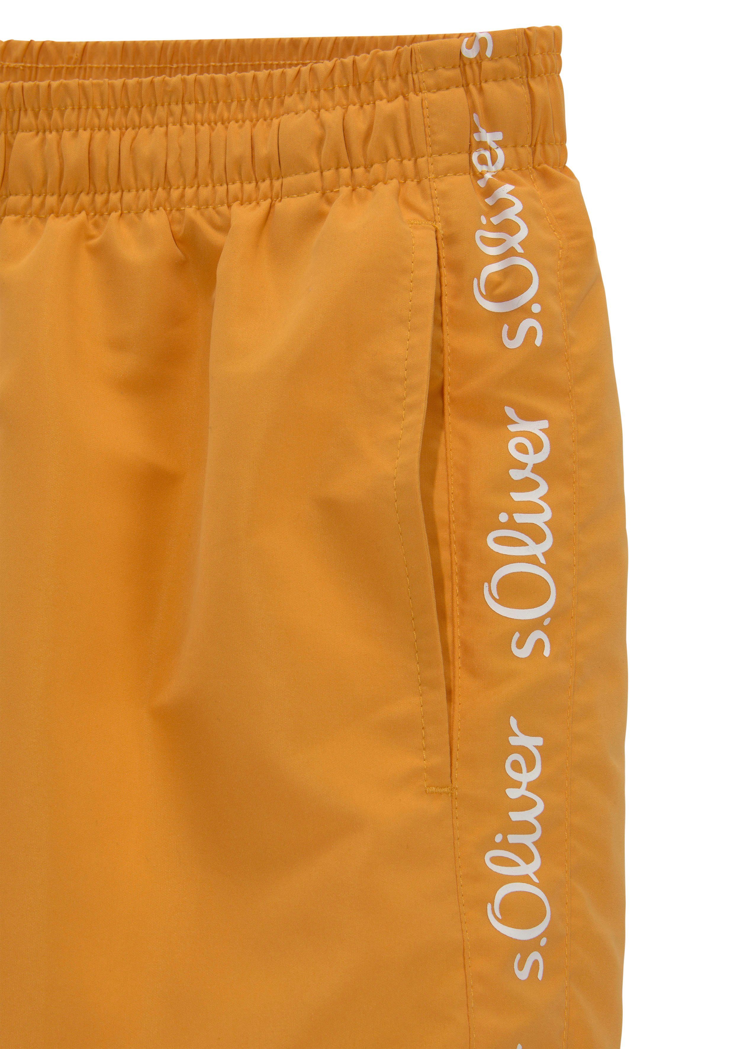s.Oliver RED LABEL Beachwear Zwemshort met merkopschriften