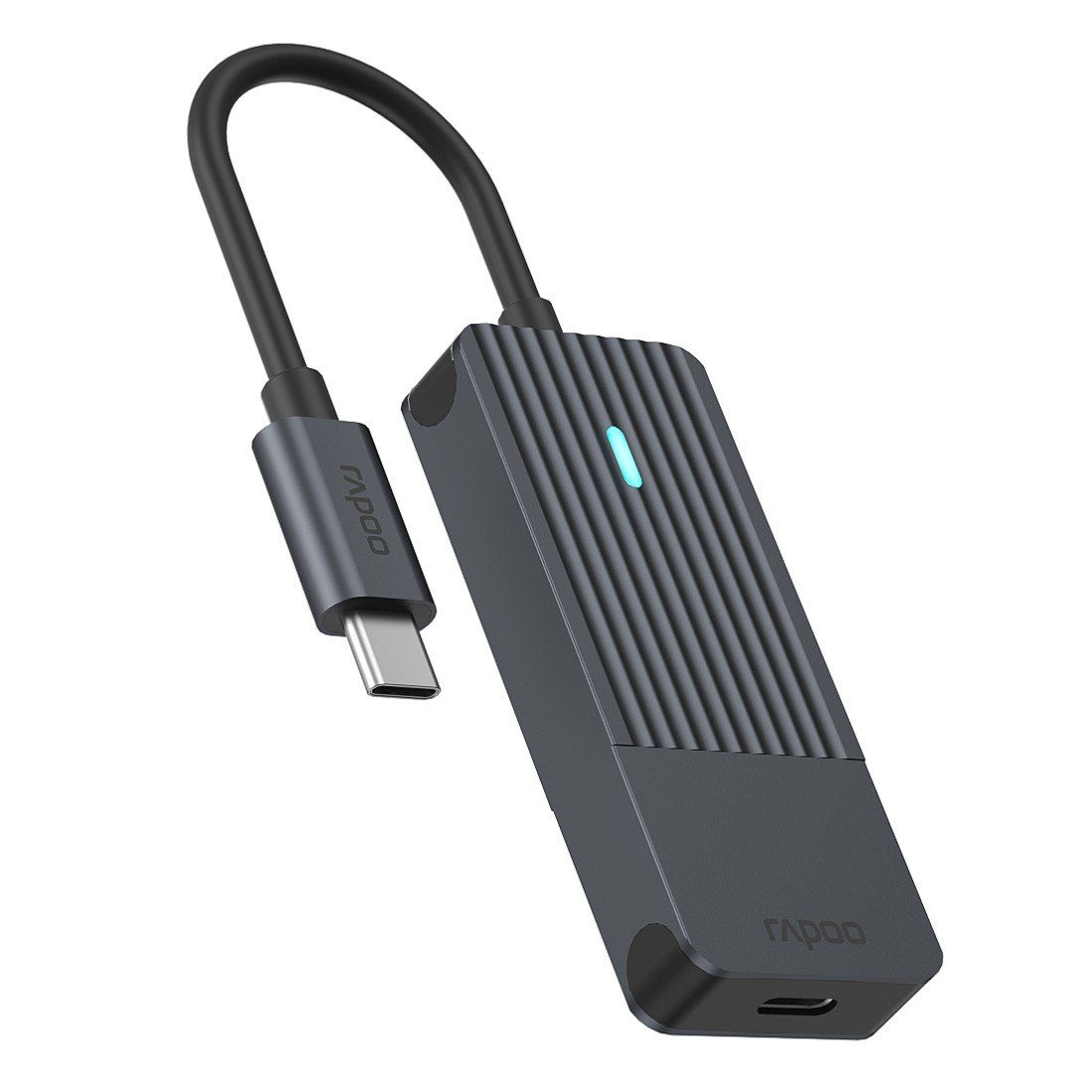 Rapoo USB-adapter UCH-4002 USB-C hub, USB-C naar USB-C, grijs