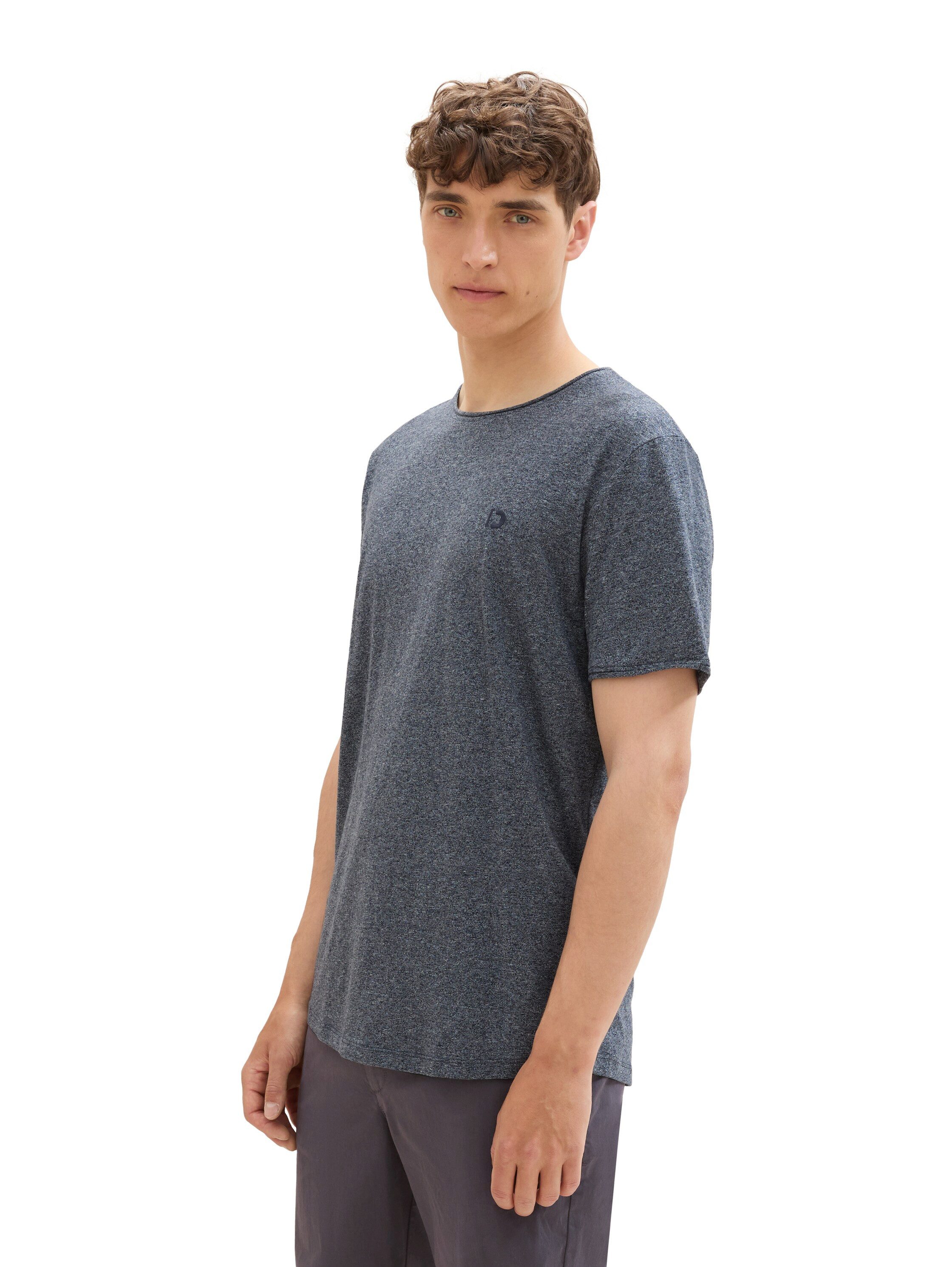 Tom Tailor Denim T-shirt in gemêleerde look