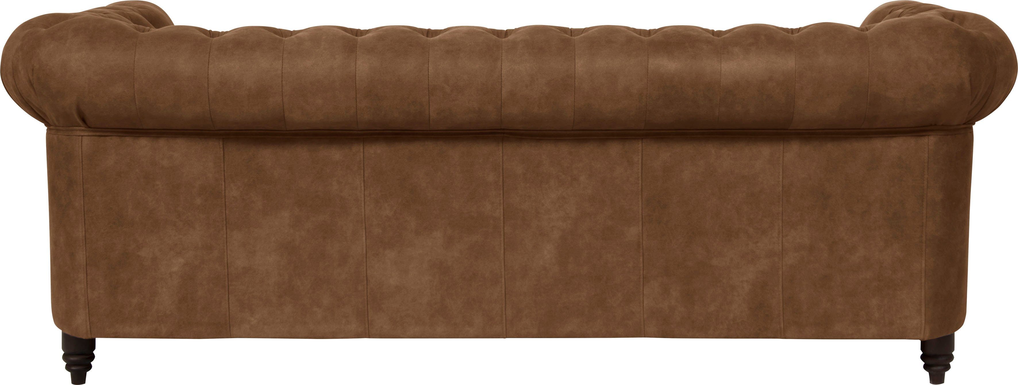Home affaire Chesterfield-bank Aarburg luxueuze capitonnage en siernagels in chesterfield-design