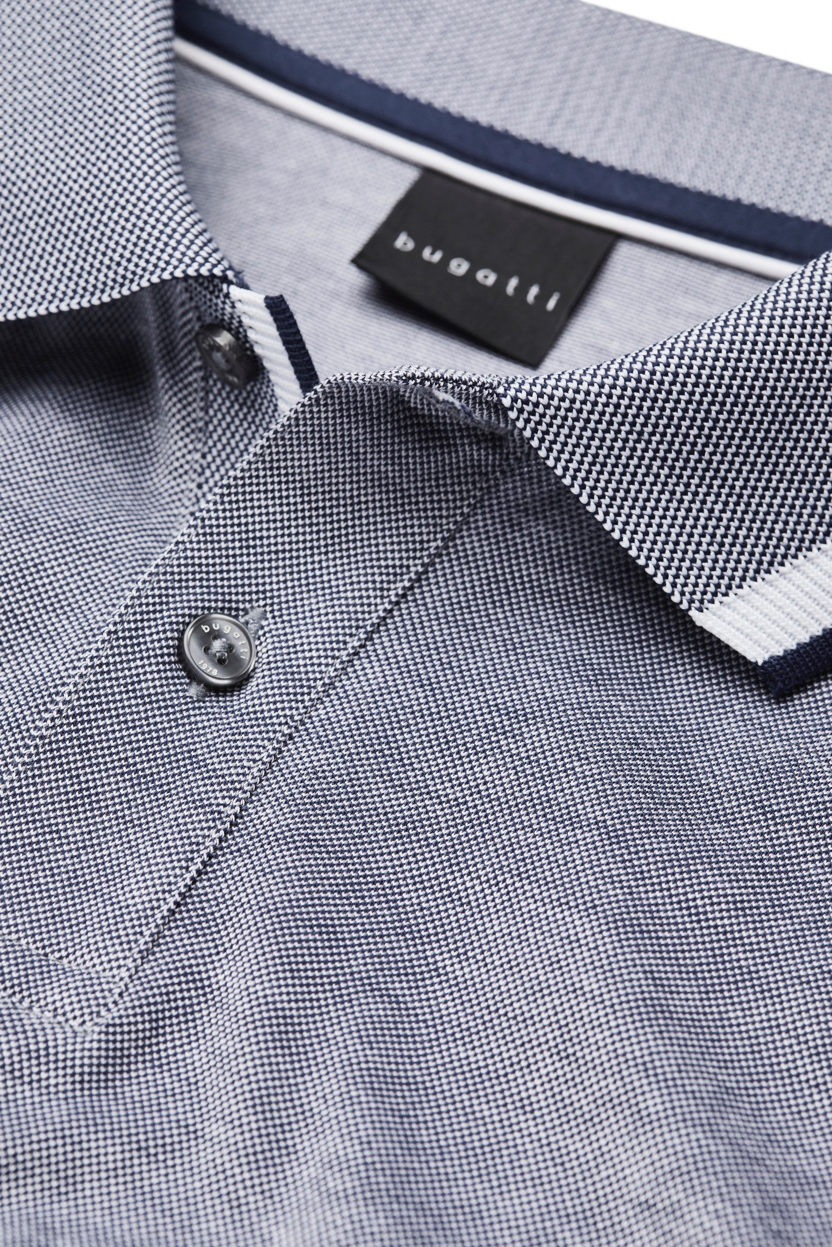 Bugatti Poloshirt met contraststrepen