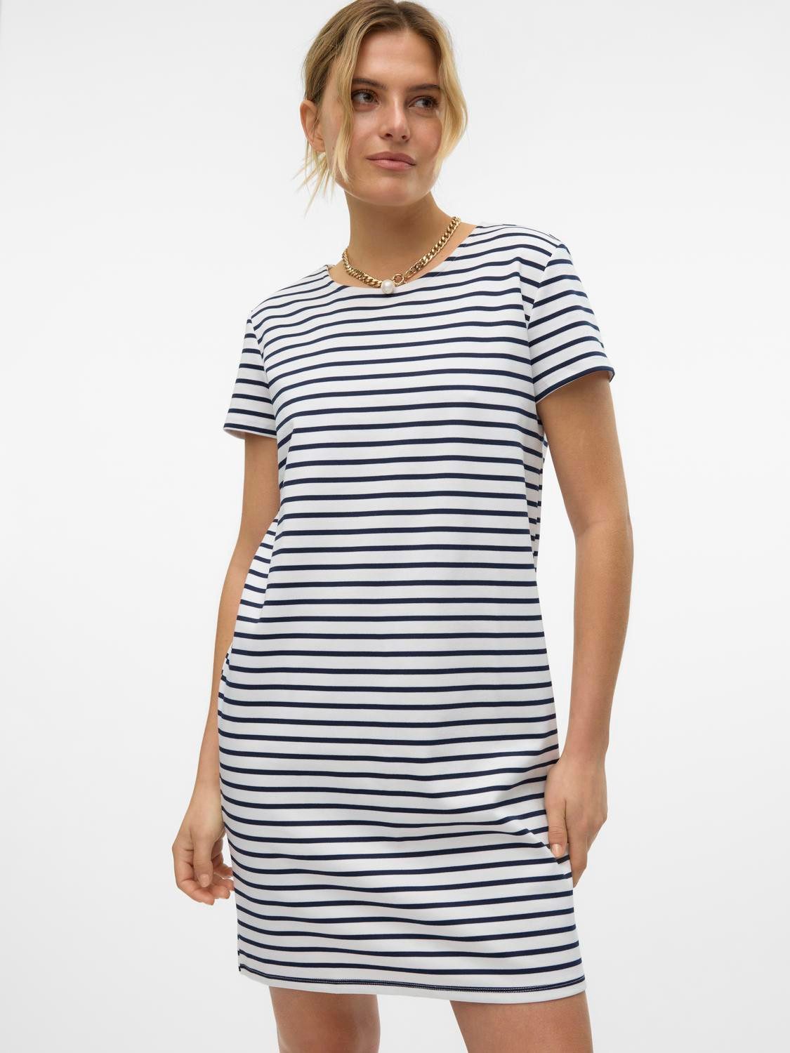 Vero Moda Mini-jurk VMABBY SS SHORT ZIP DRESS JRS NOOS