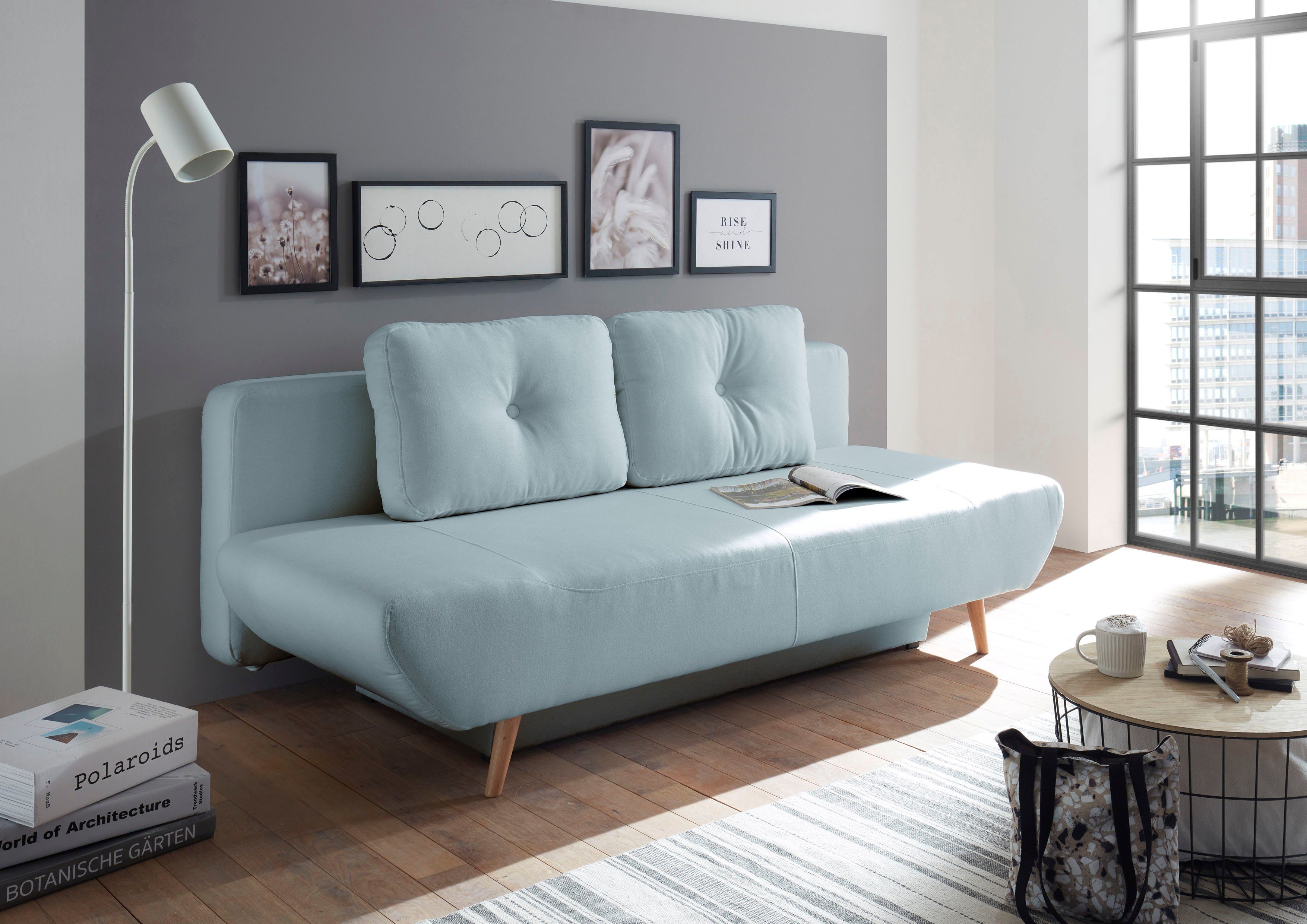andas Slaapbank Segmon simpel in een comfortabel te bed veranderen, inclusief bedkist