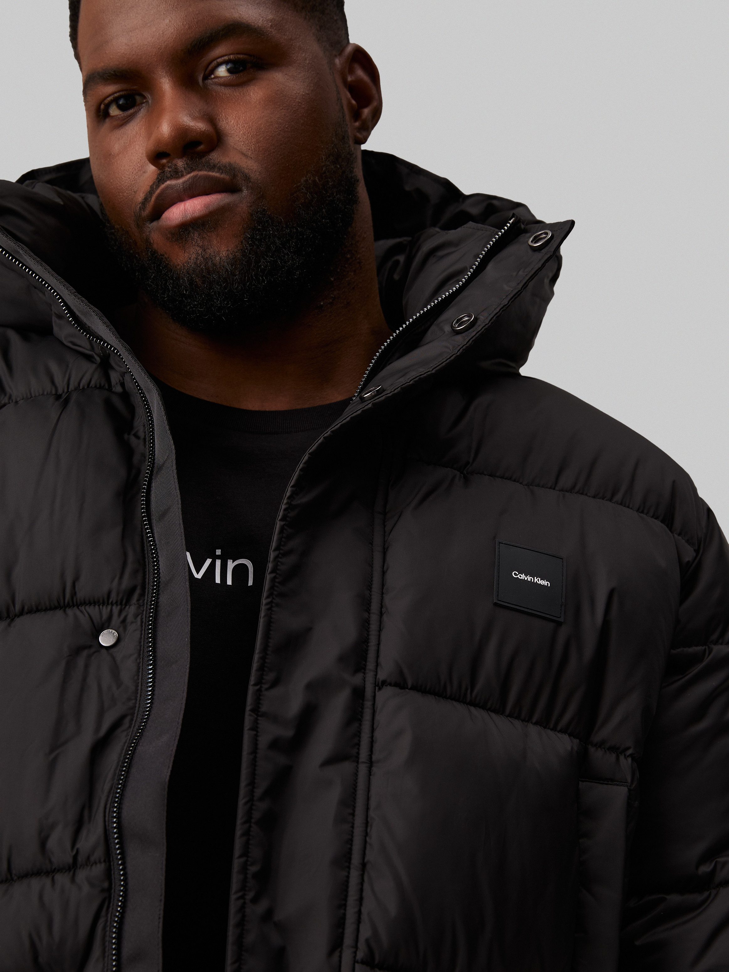 Calvin Klein Gewatteerde jas BT_LONG HOODED QUILT PUFFER MW