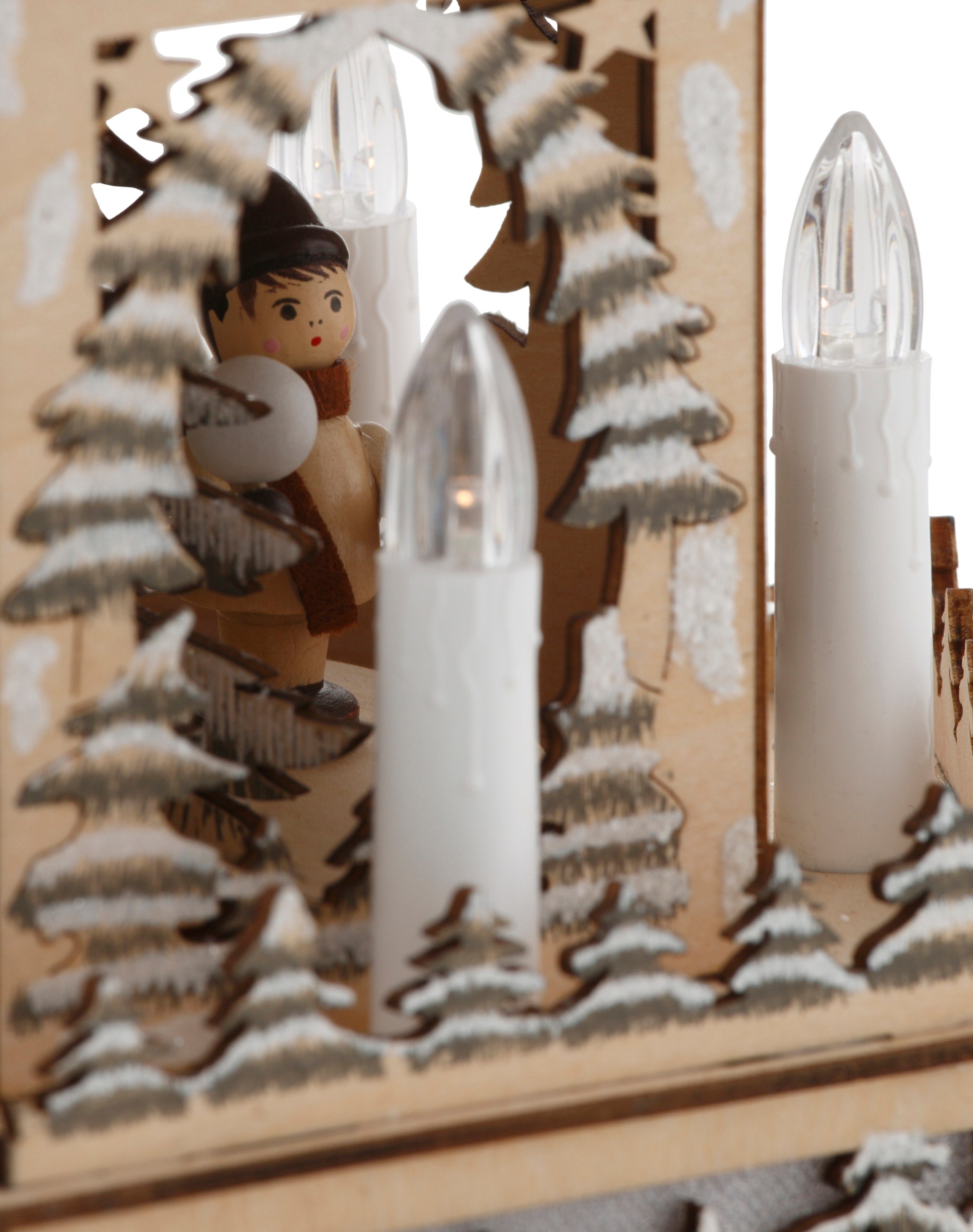 Myflair Möbel & Accessoires Kerstpiramide Kerst versiering met ledverlichting en beweegbare figuren, hoogte ca. 48 cm