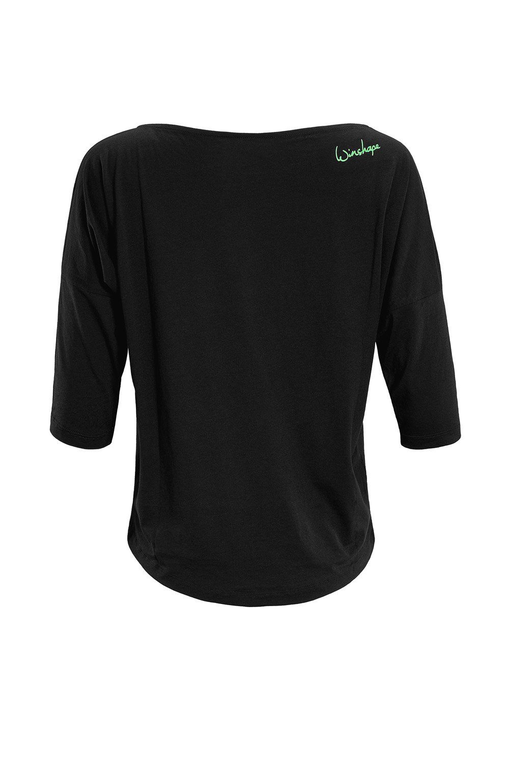 Winshape Shirt met 3/4-mouwen MCS001 ultralicht met neongroene glitter-print
