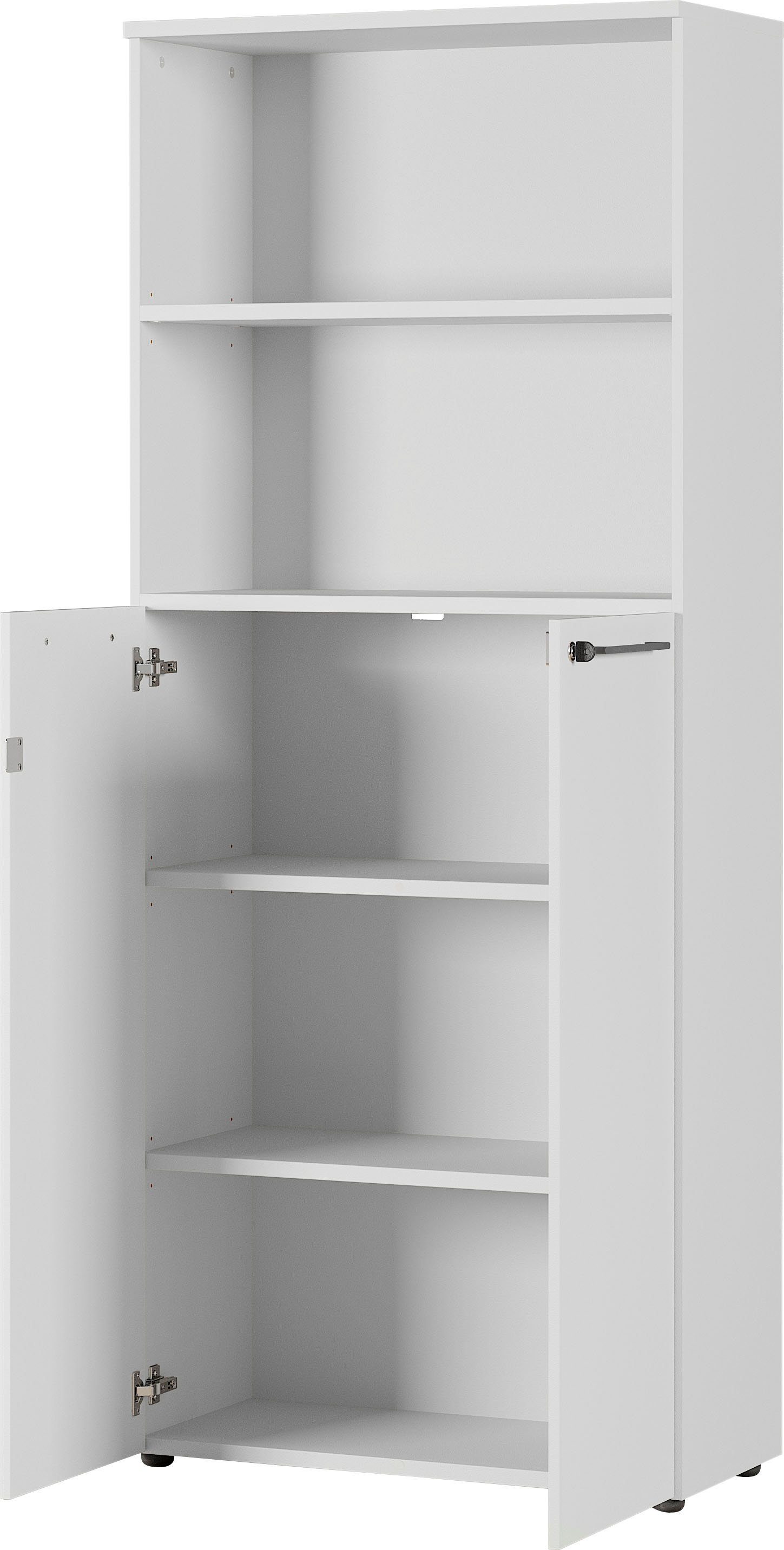 GERMANIA Archiefkast GW-Agenda, multifunctionele kast, afsluitbaar optioneel met 2 open vakken, afmetingen 80x197 cm, made in germany