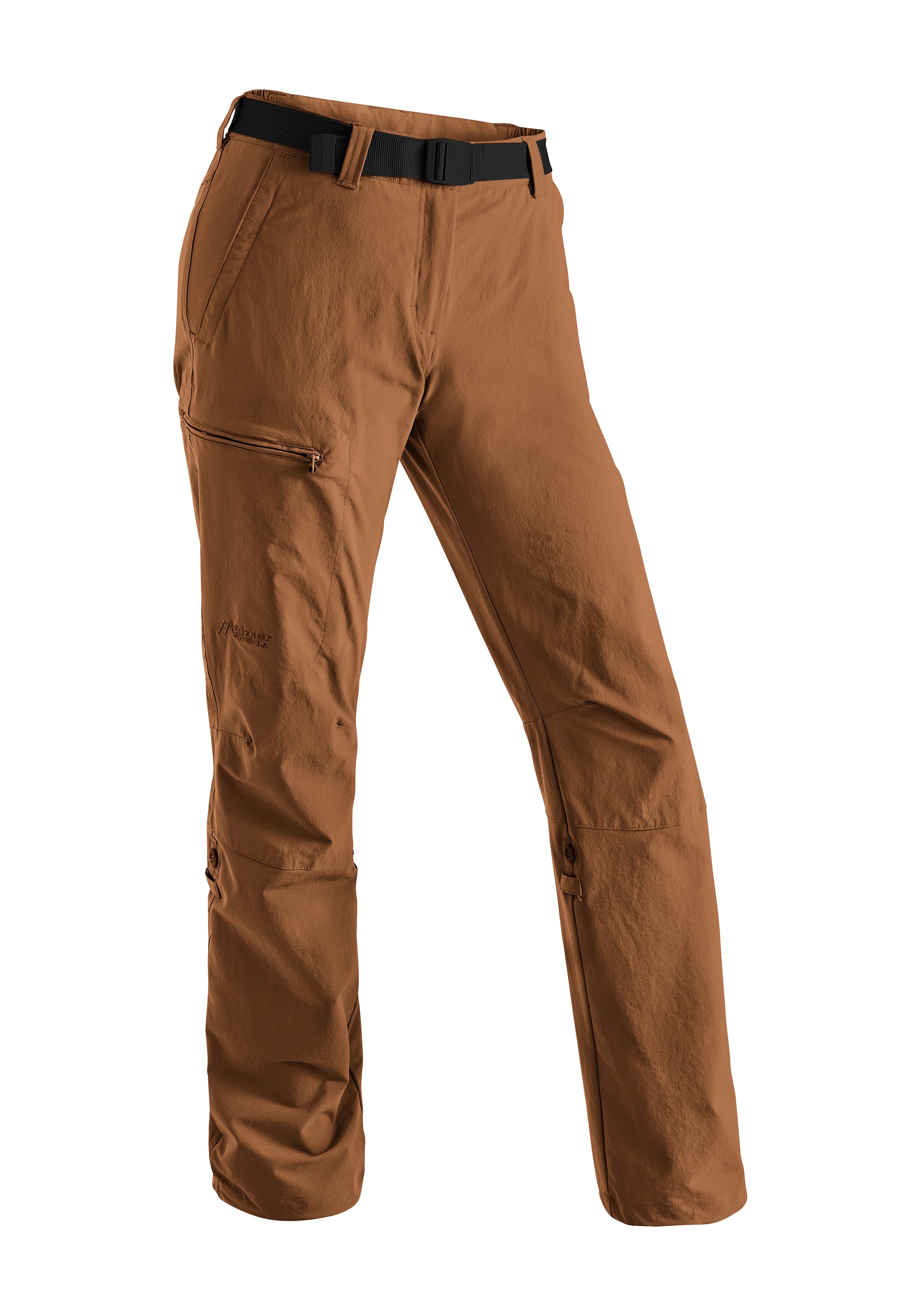 Maier Sports Functionele broek Lulaka Dames wandelbroek, ventilerende outdoorbroek met oprolfunctie dames broeken maat 44 bruin