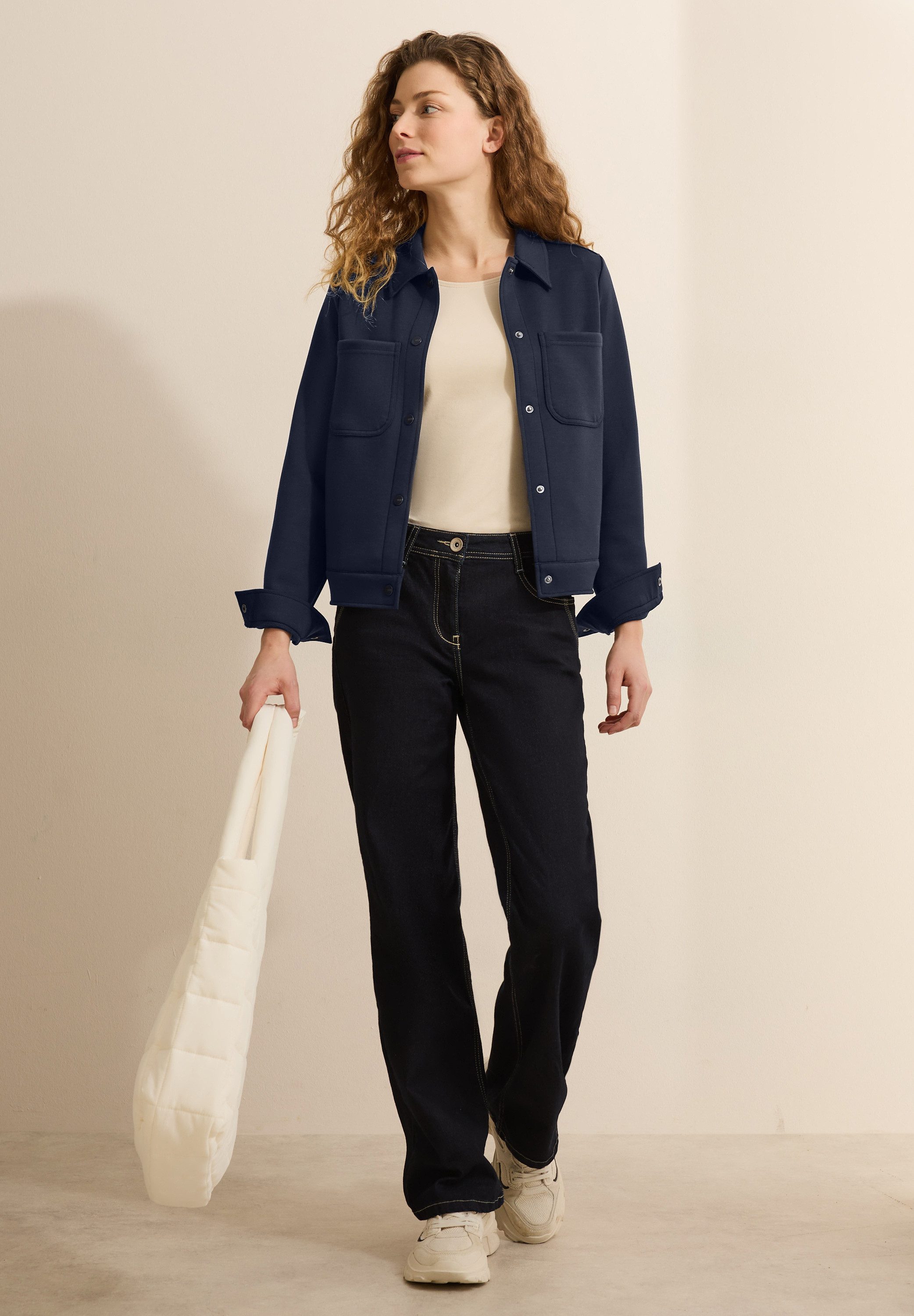 Cecil Sweatvest met knoopsluiting en hemdkraag