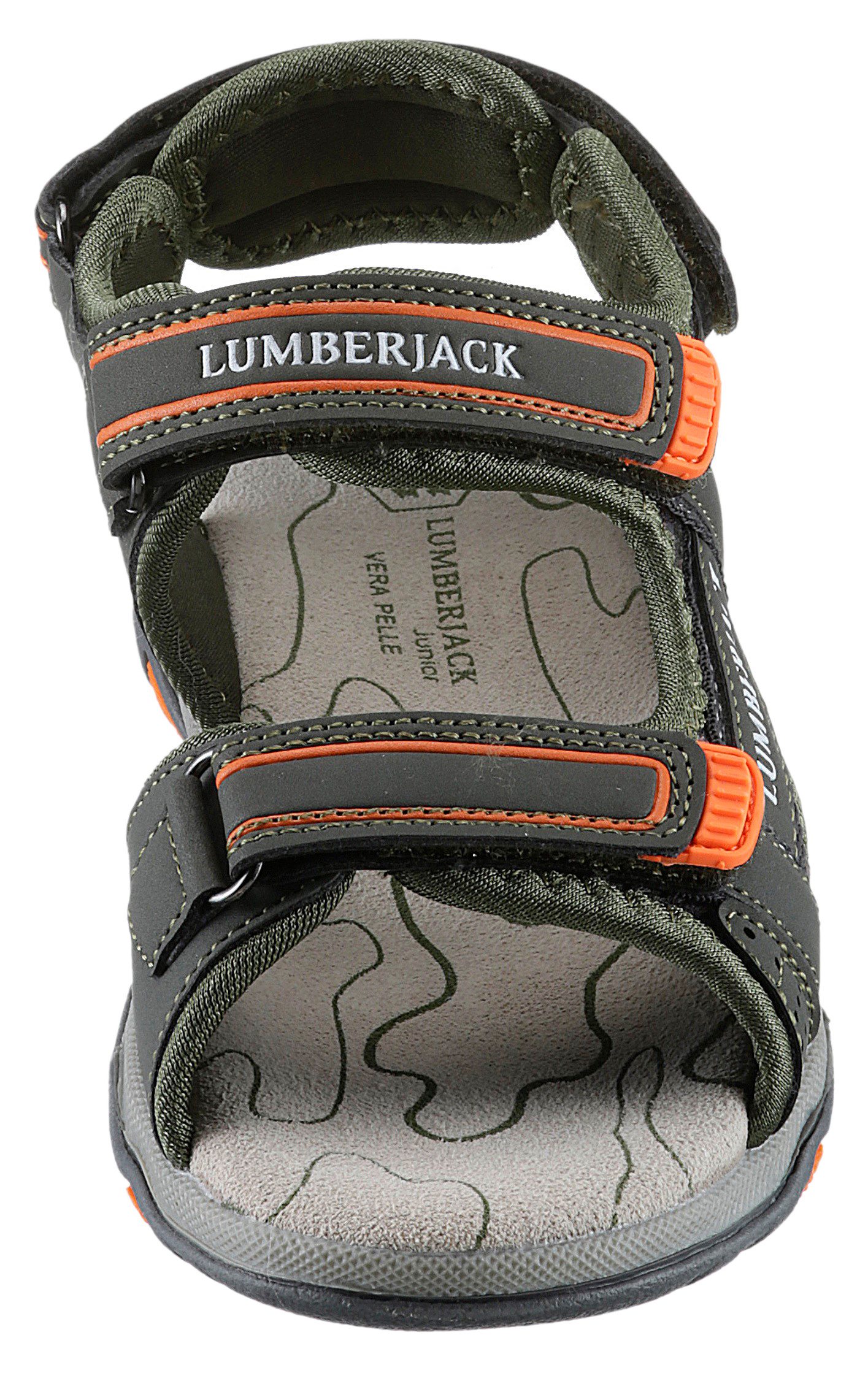 LUMBERJACK Trekkingsandalen , zomerschoen, outdoor sandaal, klittenbandschoen, met leren binnenzool