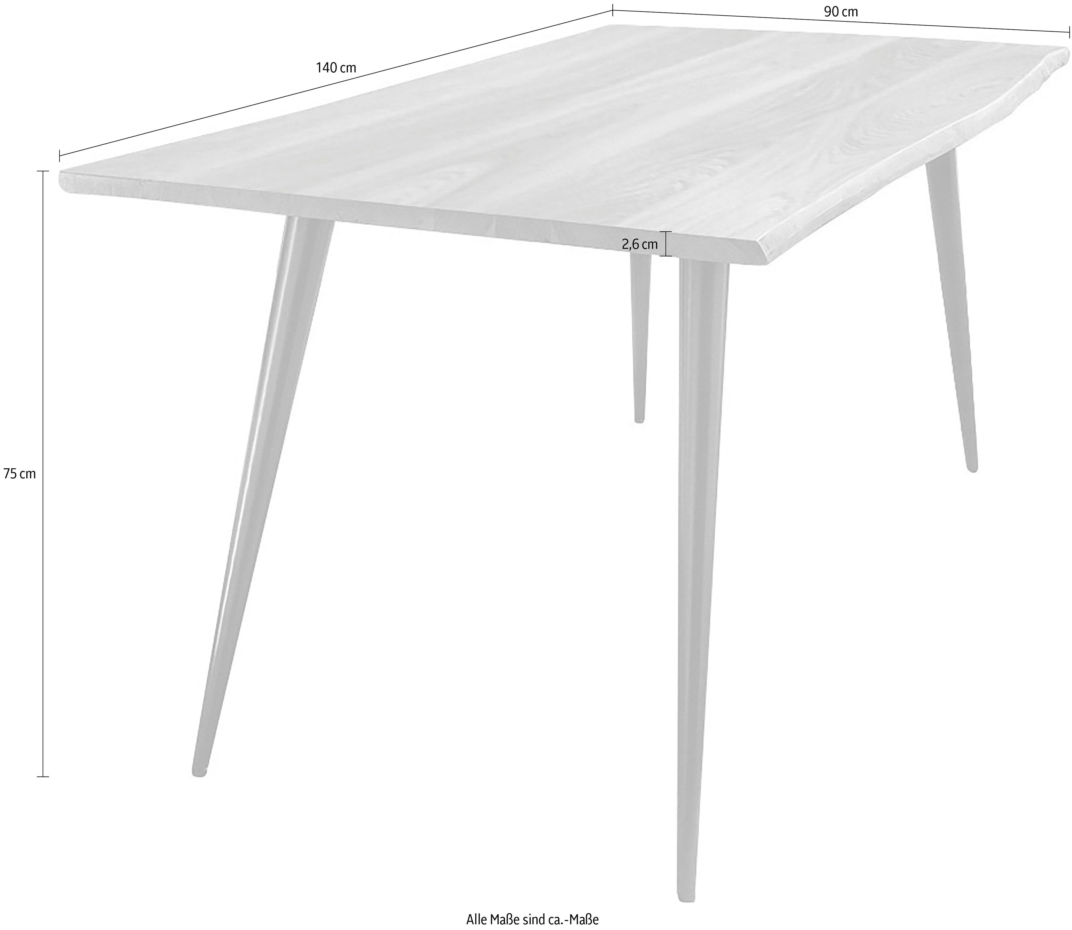 Paroli Eettafel HANNAH in 3 breedten
