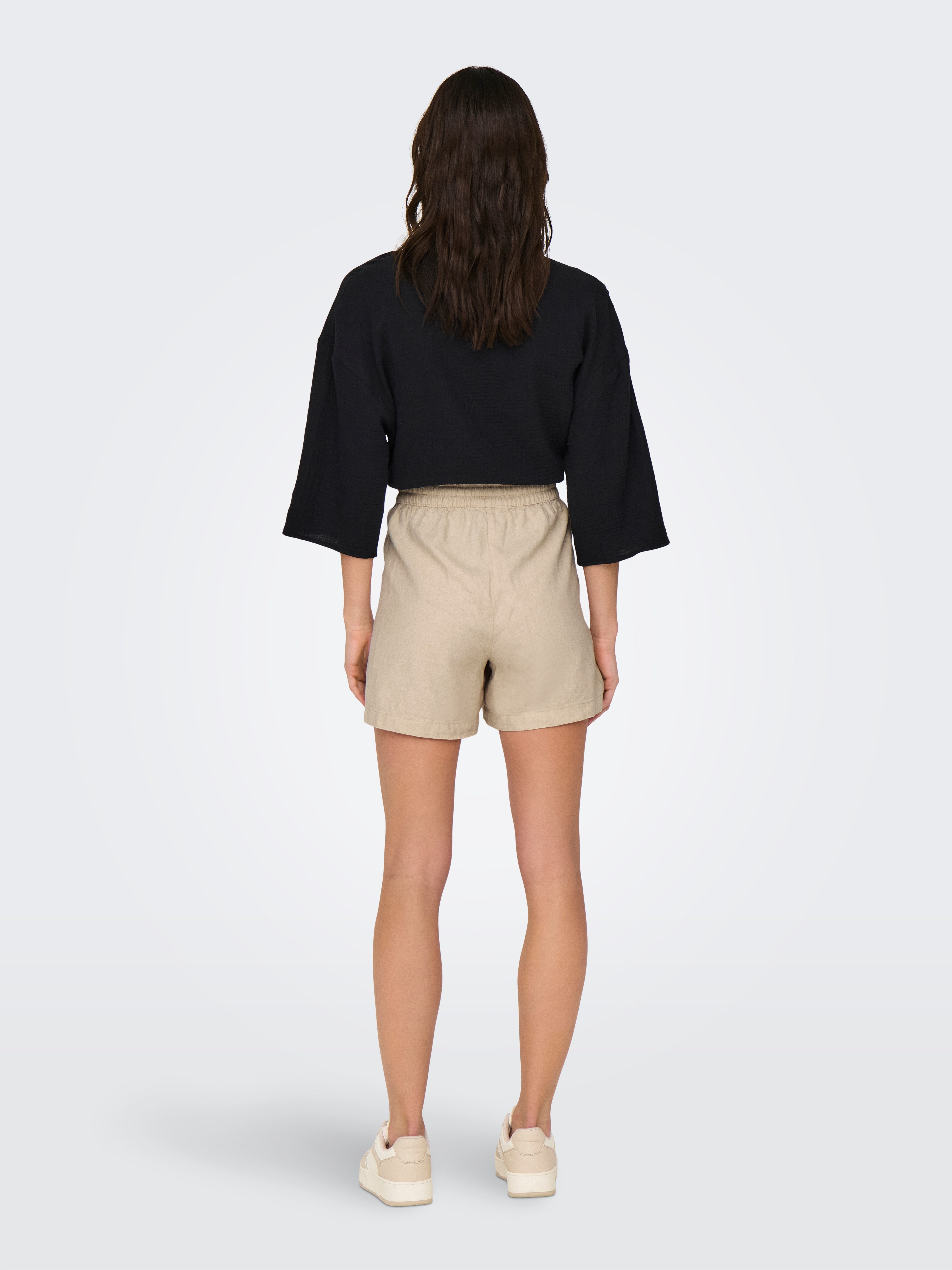 JDY Short JDYSAY HW LINEN STRING SHORTS WVN DIA
