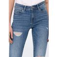 only skinny fit jeans onlwauw mid sk destroy dnm bj210 blauw