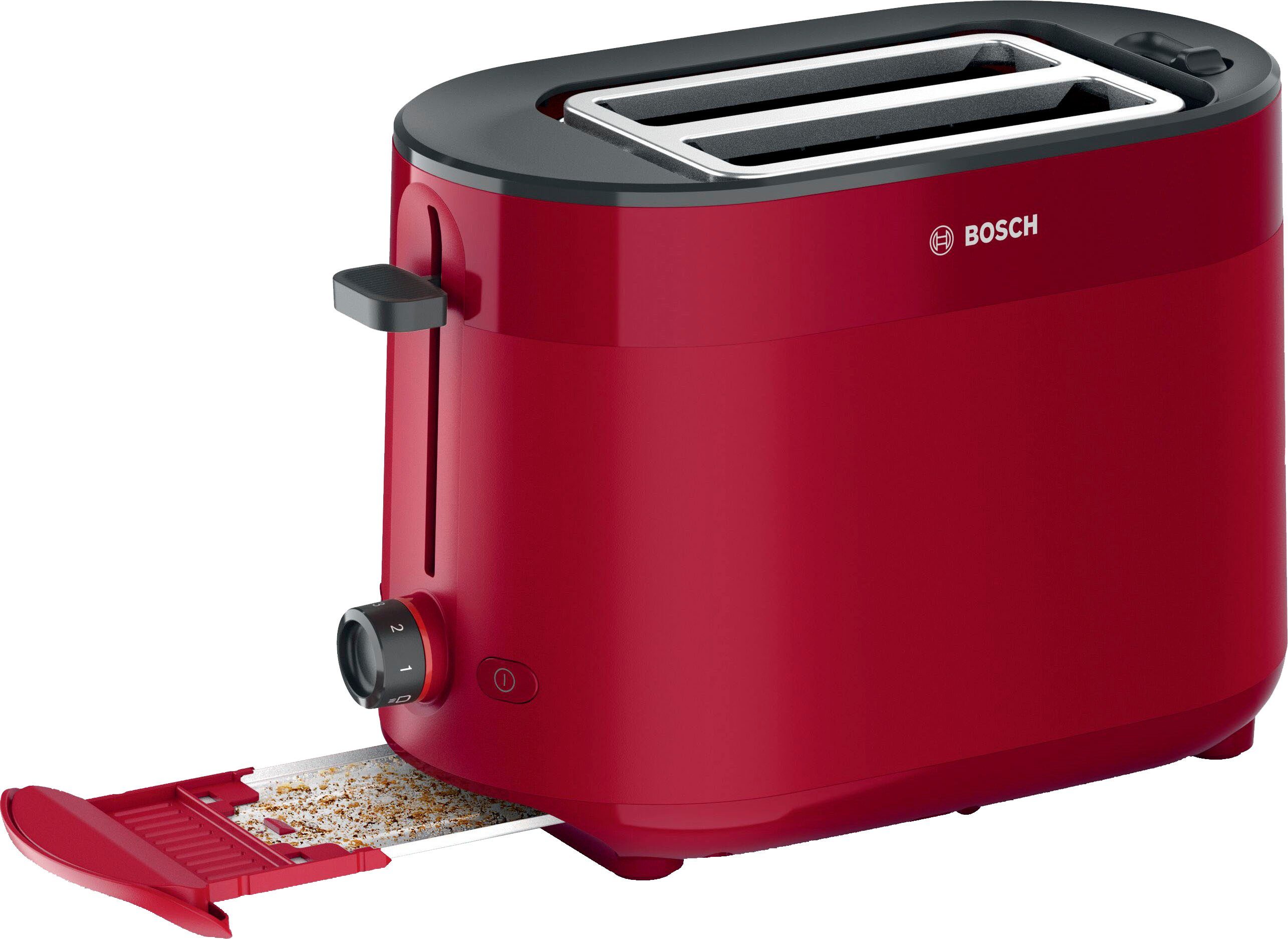 BOSCH Toaster MyMoment TAT2M124 geïntegreerde opzet voor broodjes, ontdooi-functie, brood centreren, auto off