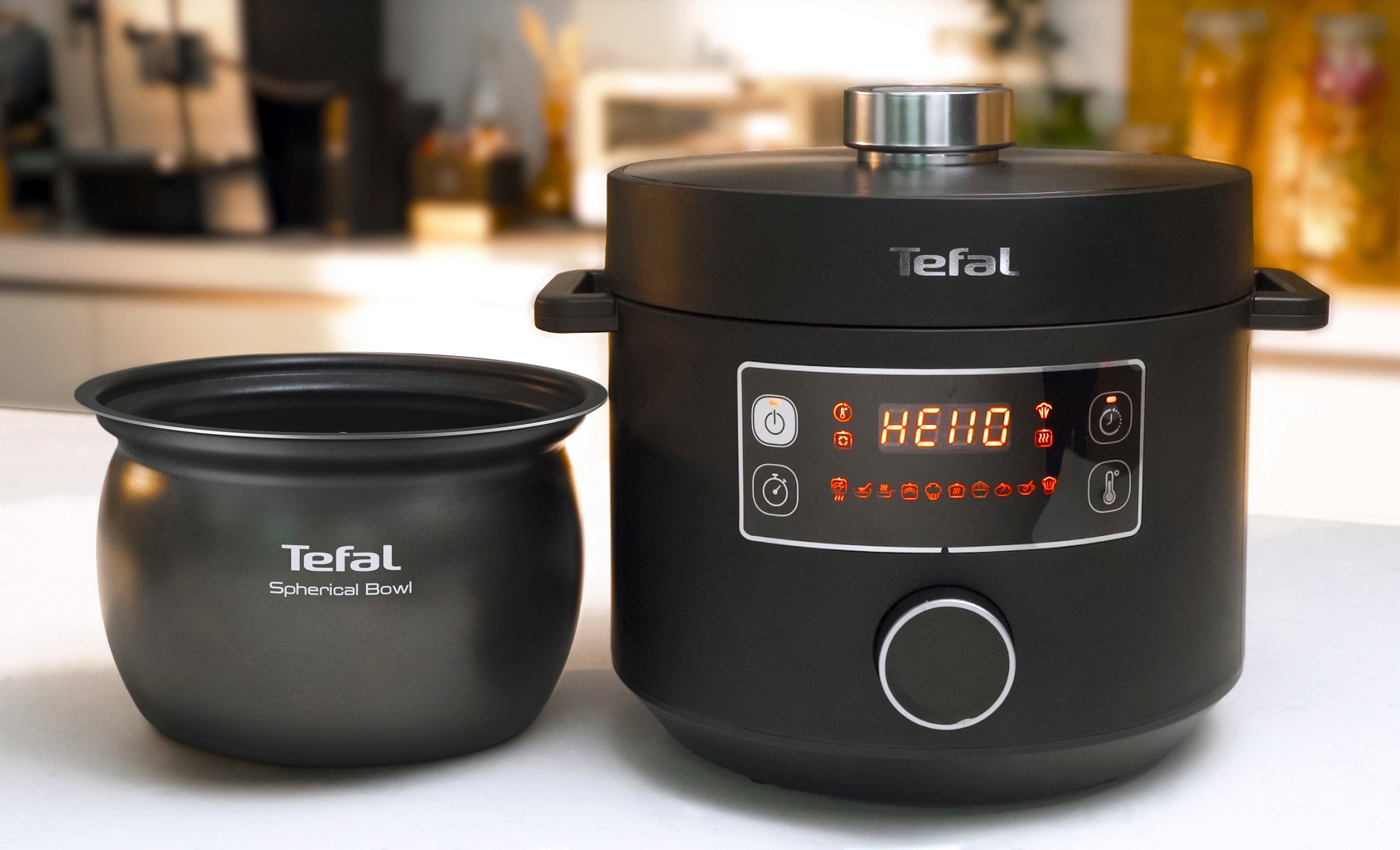 Tefal Multi-cooker CY7548 Turbo Cuisine elektrische snelkookpan, 10 automatische programma’s, veelzijdig