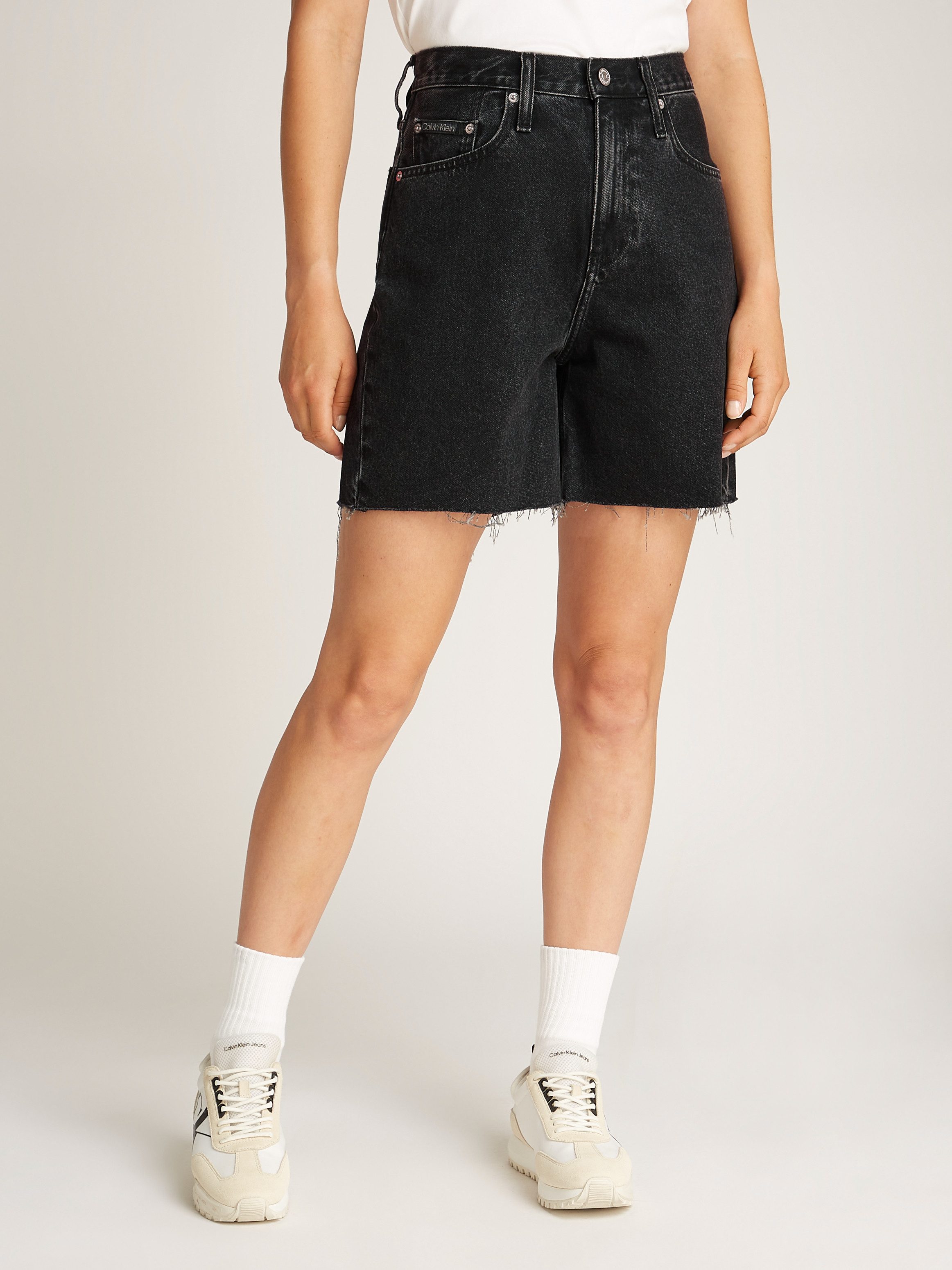 Calvin Klein Bermuda SHORT met franjezoom