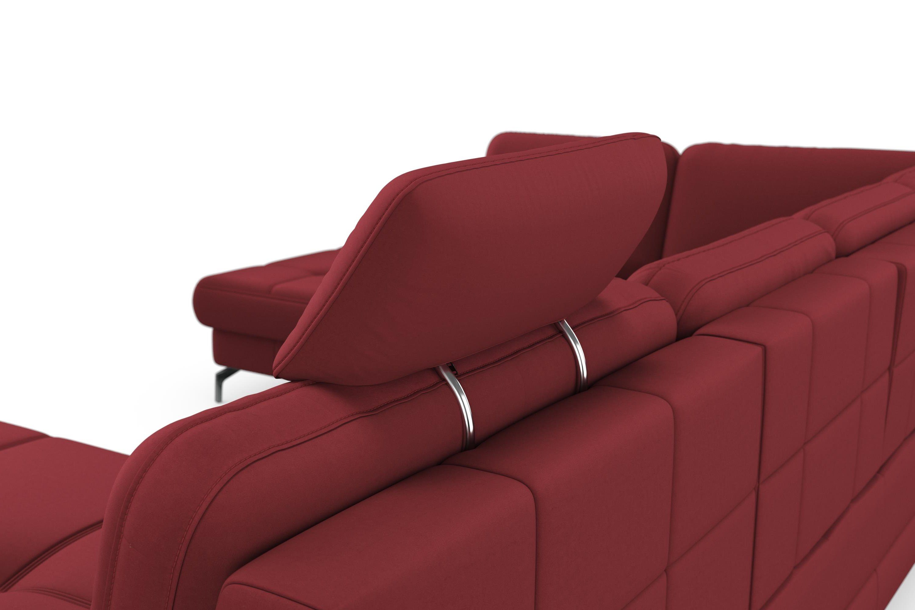 sit&more Zithoek Bendigo U-vorm inclusief zitdiepteverstelling, bodemvrijheid 12 cm, in 2 pootkleuren