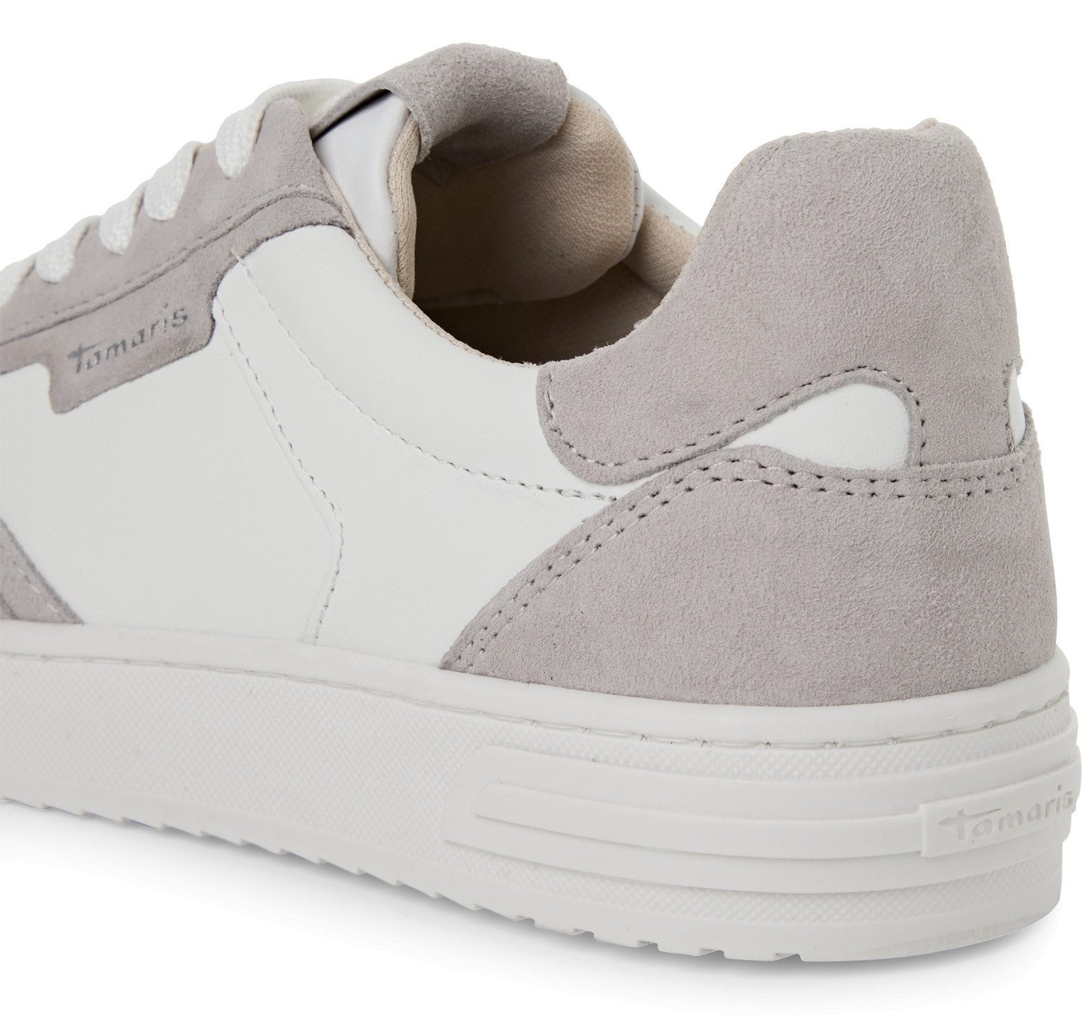 Tamaris Plateausneakers , vrijetijdsschoen, lage schoen, veterschoen met zijlijk logo-opdruk