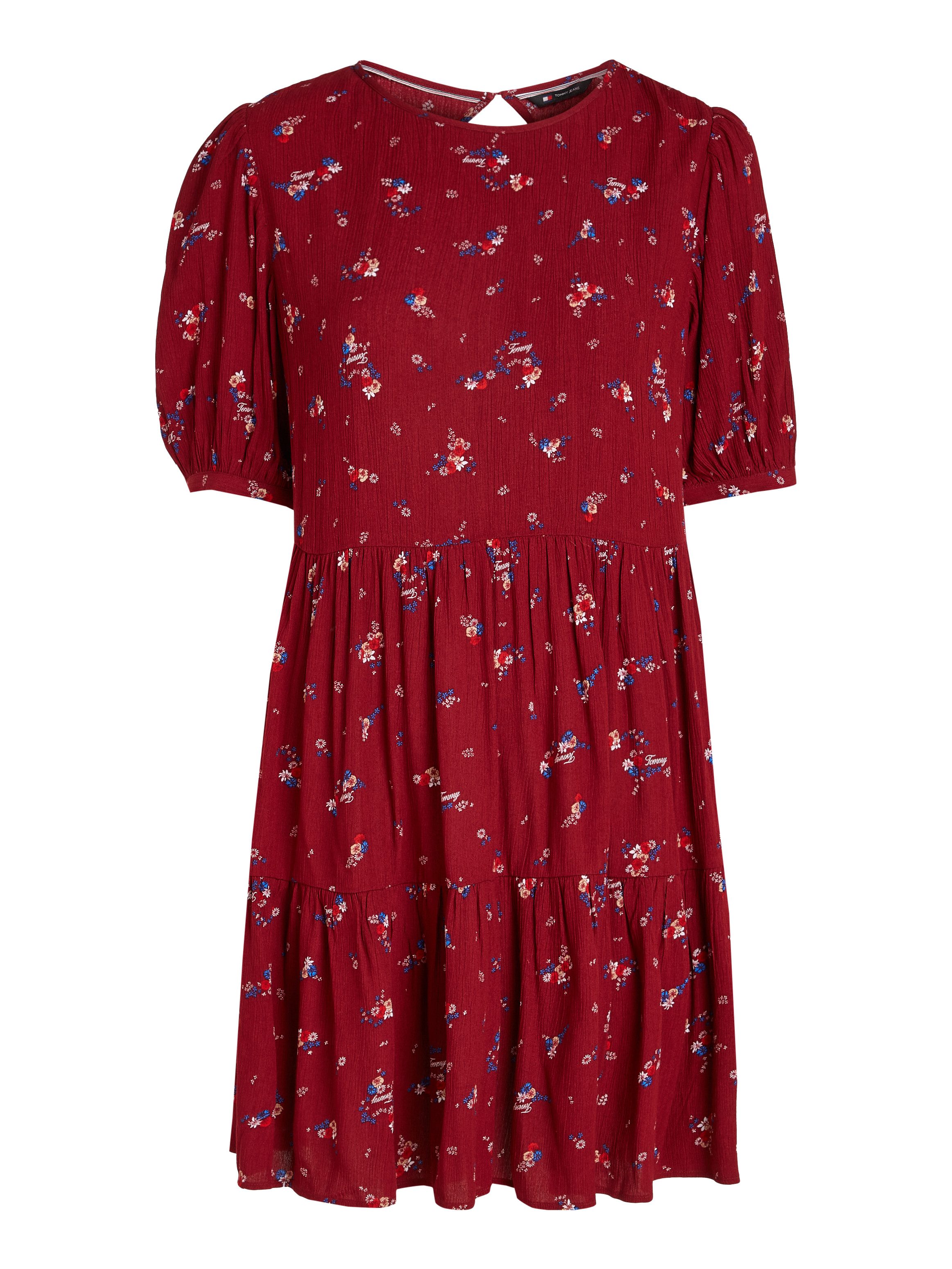 TOMMY JEANS Blousejurk TJW FLORAL TIERED ALINE DRESS
